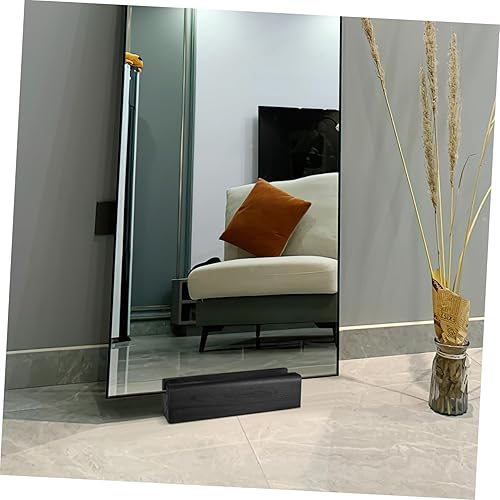 Miniatura 2 de IMIKEYA Soporte de espejo de longitud completa, base de espejo de piso de madera, soporte de espejo de tocador, soporte para marco de fotos, soporte
