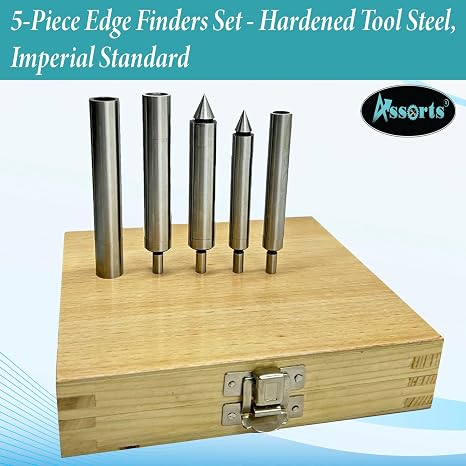5 Piece Edge Finders Set -Hardened Tool Steel/Imperial Standard