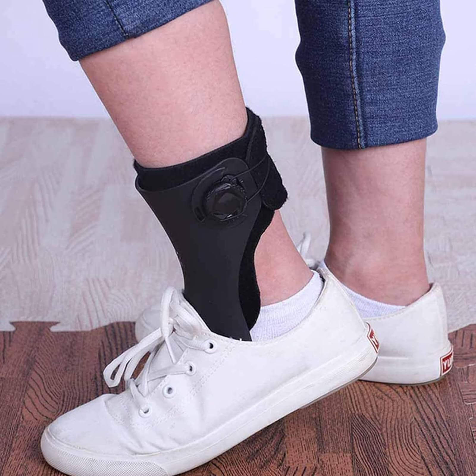 Órtesis para Pie Caído, Órtesis De Tobillo AFO, Corrector Ajustable para Pie Caído, Mejora La Marcha Y Alivia El Dolor, Ideal para Hemiplejia Y Accidentes Cerebrovascular,Left-M