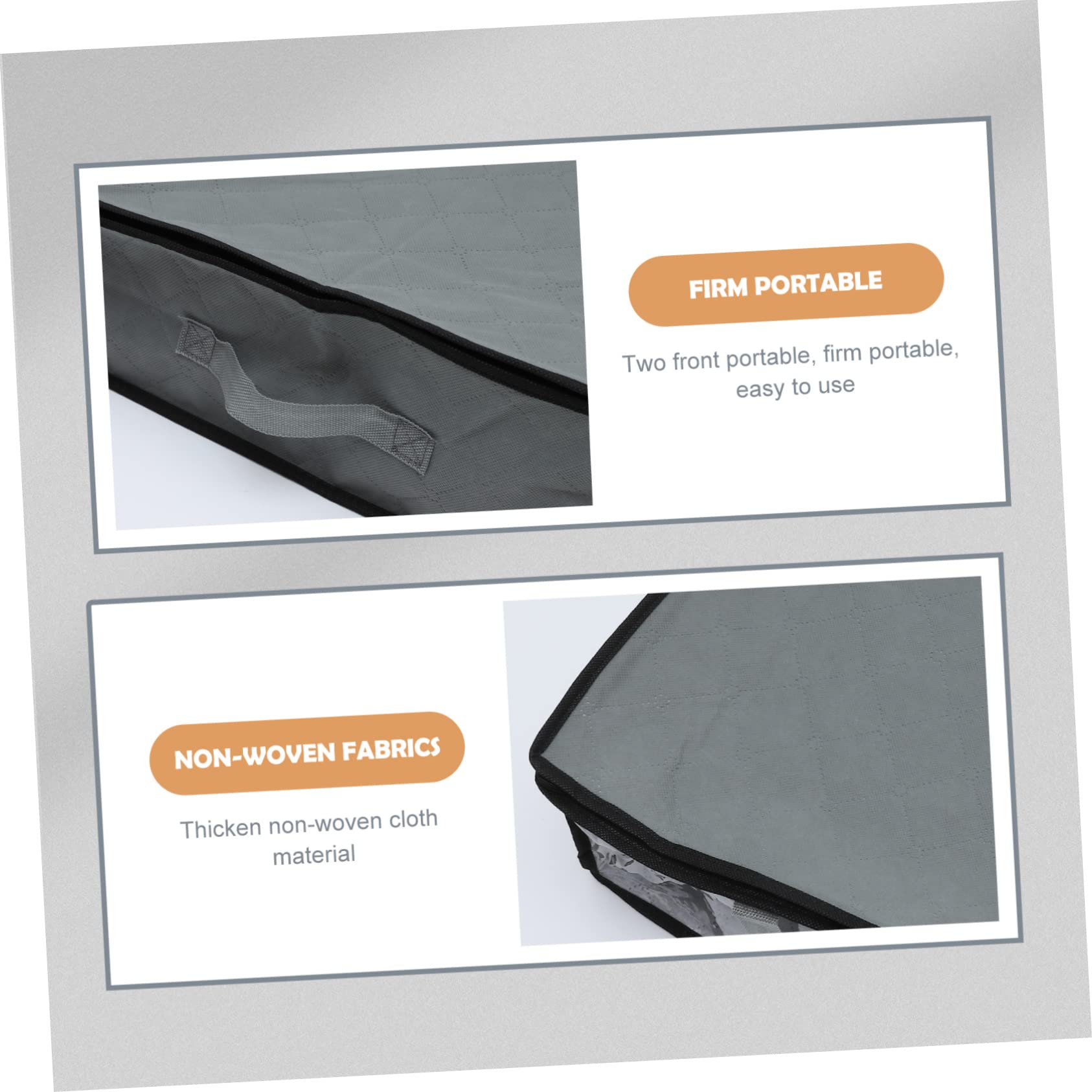 SOLUSTRE 2Pcs Foldable Non Woven Clothes Storage Bags for Under Bed Organizing and Space Saving Containers for Quilts Clothing and Sundries Storage