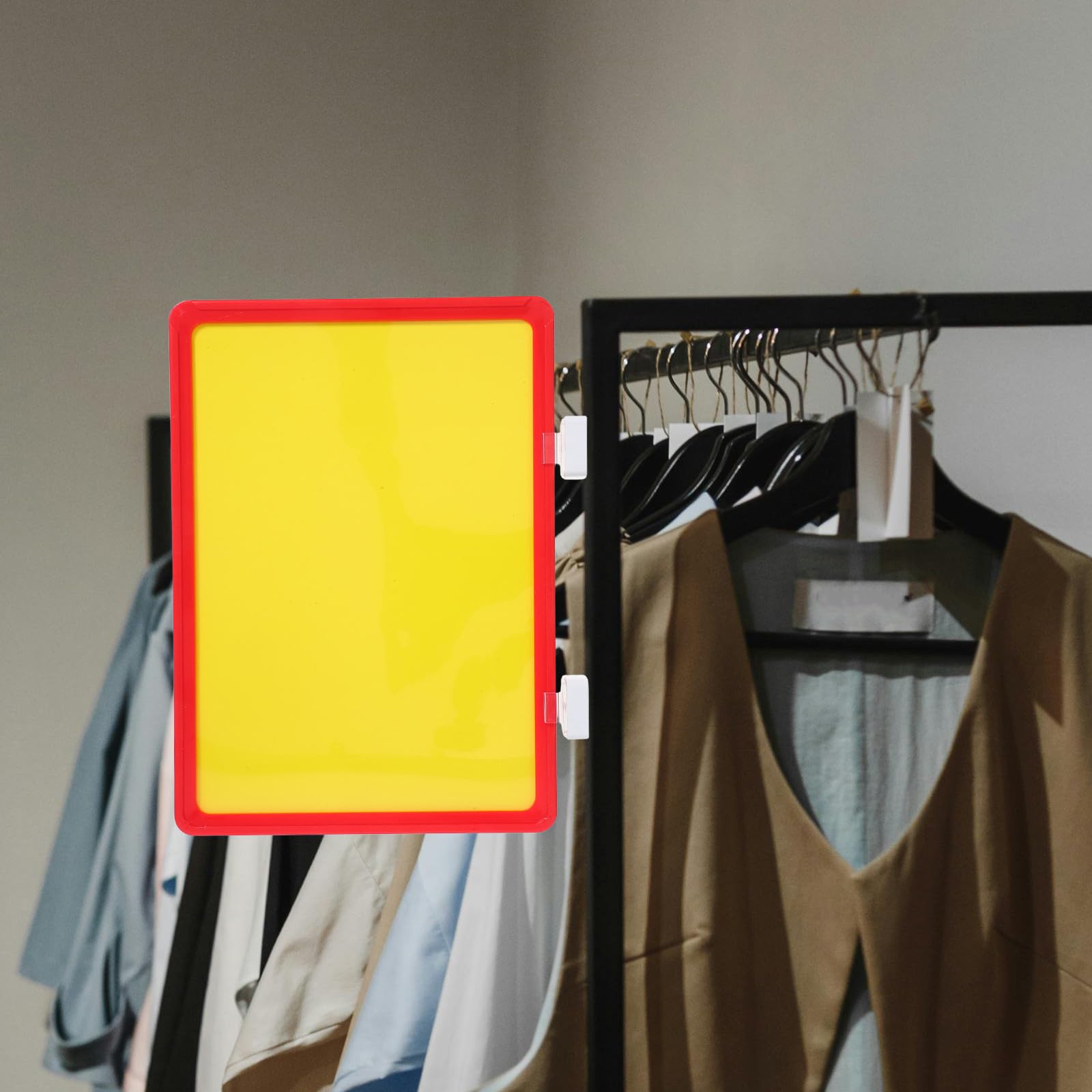 NUOBESTY Porte-étiquettes en Magnétisme et Plastique pour Étagères D'entrepôt Magnétiques Rouges Résistant à L'usure Accessoire Polyvalent pour Organisation
