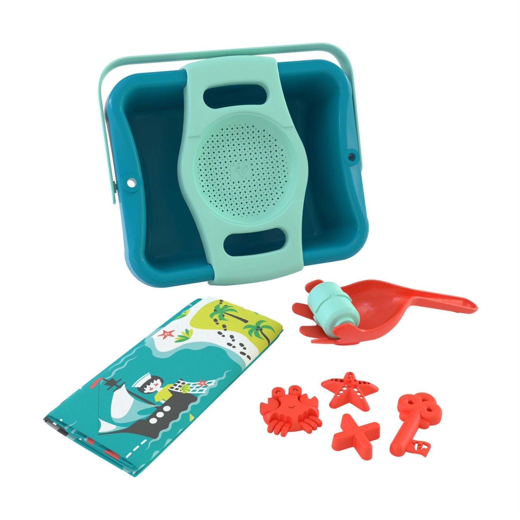 TP Toys Dig And Explore Accessory Kit - With Dig And Explore Mat, 4 Treasure Accessories, Dual-use Scoop, Sieve And Storage Bucket. 4 Pieces Of Treasure Hidden Amongst Shipwrecks - For 3+ Years