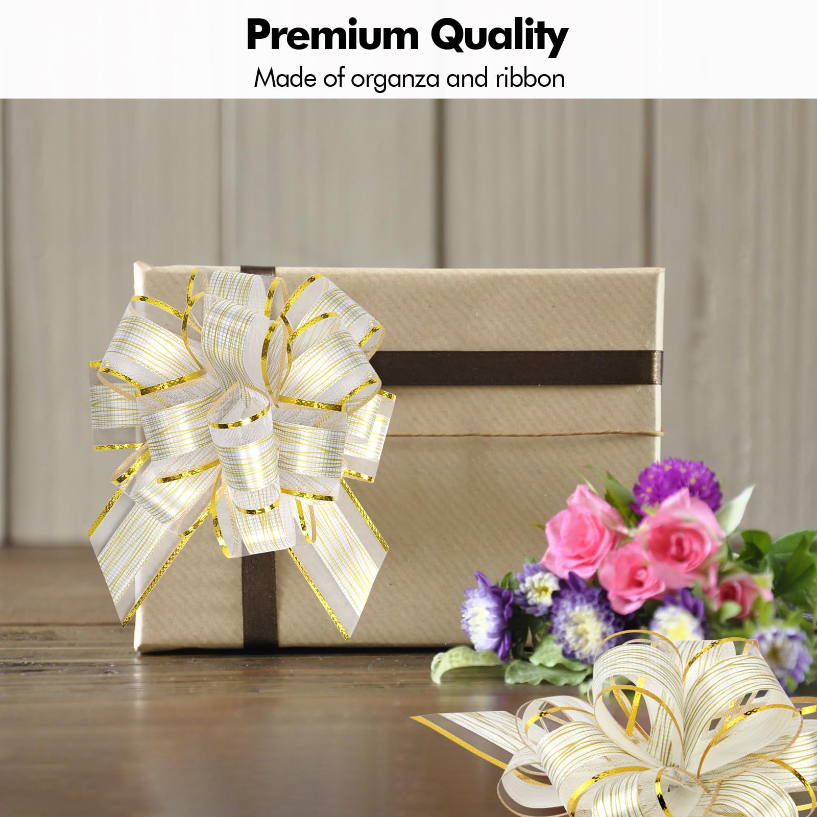 SUPERFINDINGS 6 Fiocchi Regalo Metallizzati Argento – Autoadesivi, 15 Cm, Per Scatole E Bottiglie - 6