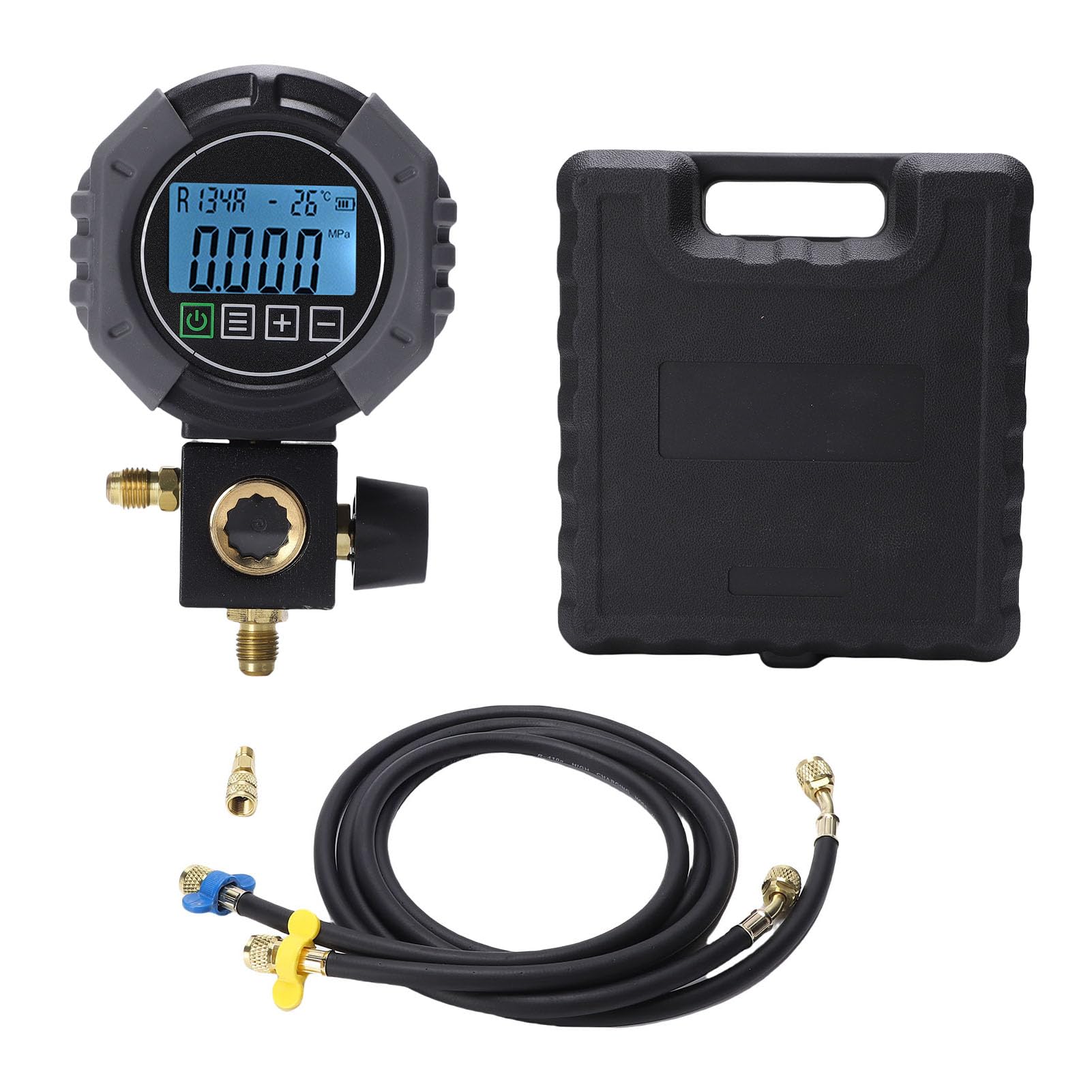 Medidor de Colector Digital, Herramienta de Medición Precisa para Cargar, Aspirar y Diagnosticar Sistemas HVAC con 1 Manómetro