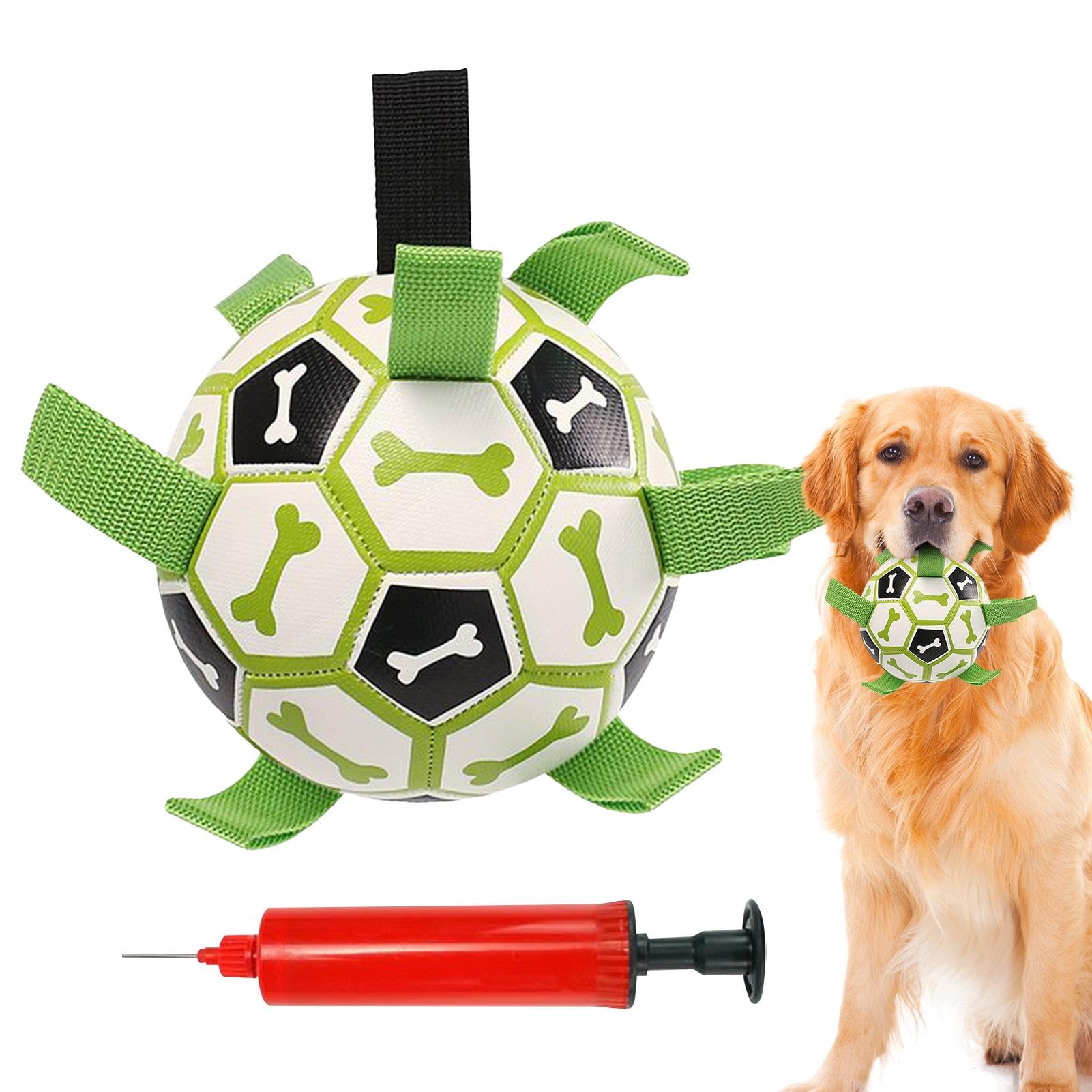 Bola de fútbol para perros flotante para juegos de agua en la playa y piscina exterior