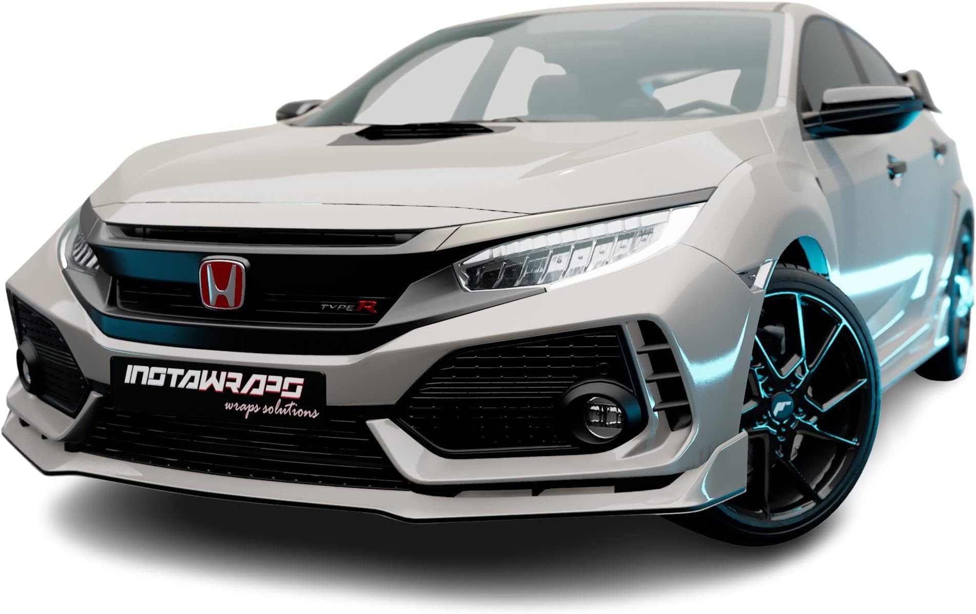 INSTAWRAPSAvery Dennison SW900 Vinyl Film Car Wrap Series | Gloss Gray | 832-O | (5ft x 1ft (5 Sq/ft)) w/ Pro-Wrapping Glove