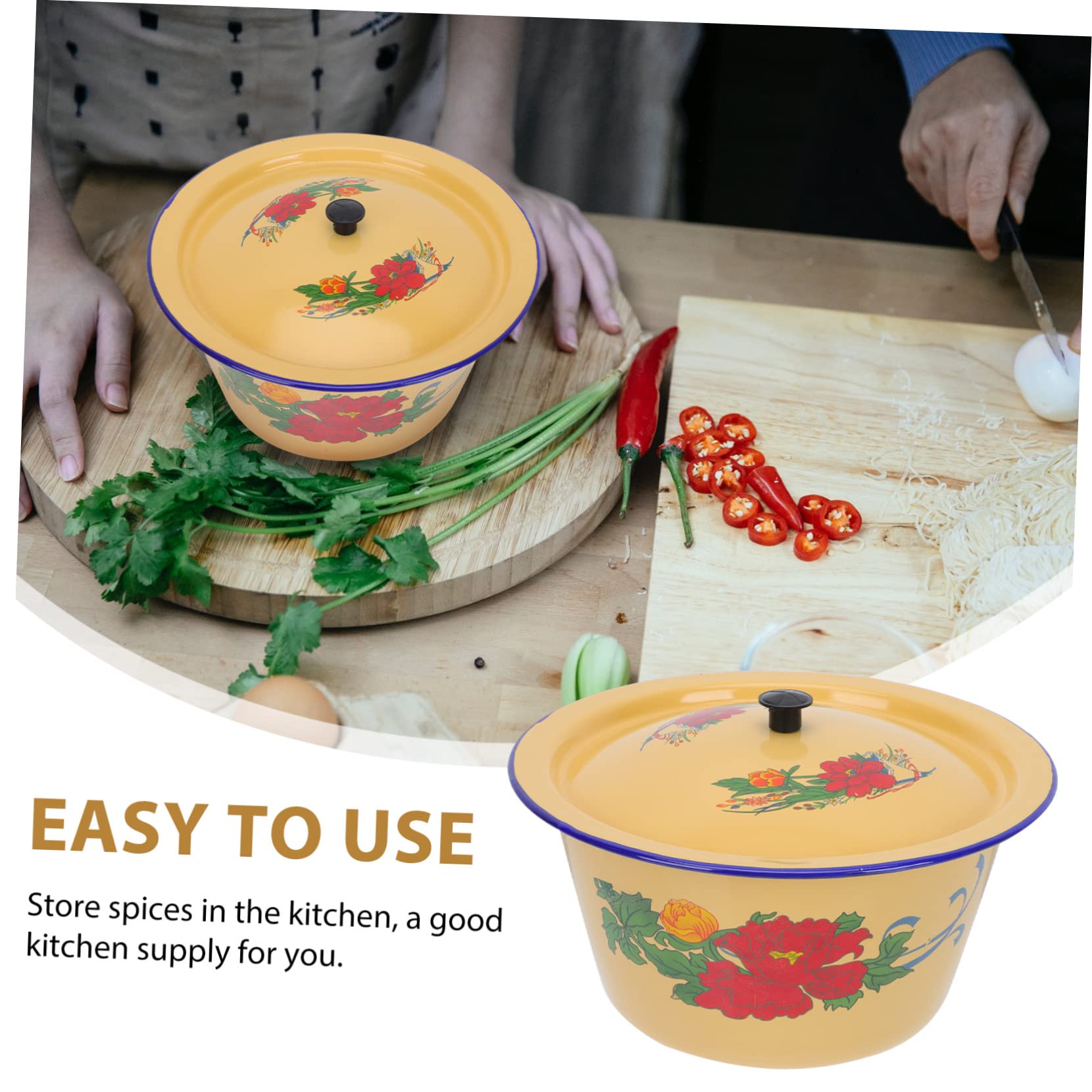 2 Ciotole Smaltate Per Zuppa E Pasta - Barattoli Multiuso Per Cucina E Portata