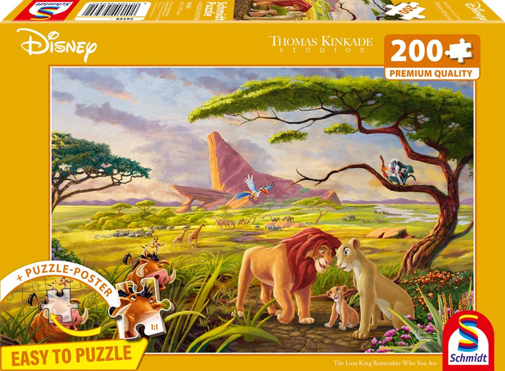 Amazon.com: Schmidt Spiele 56560 Thomas Kinkade, Disney, The Lion