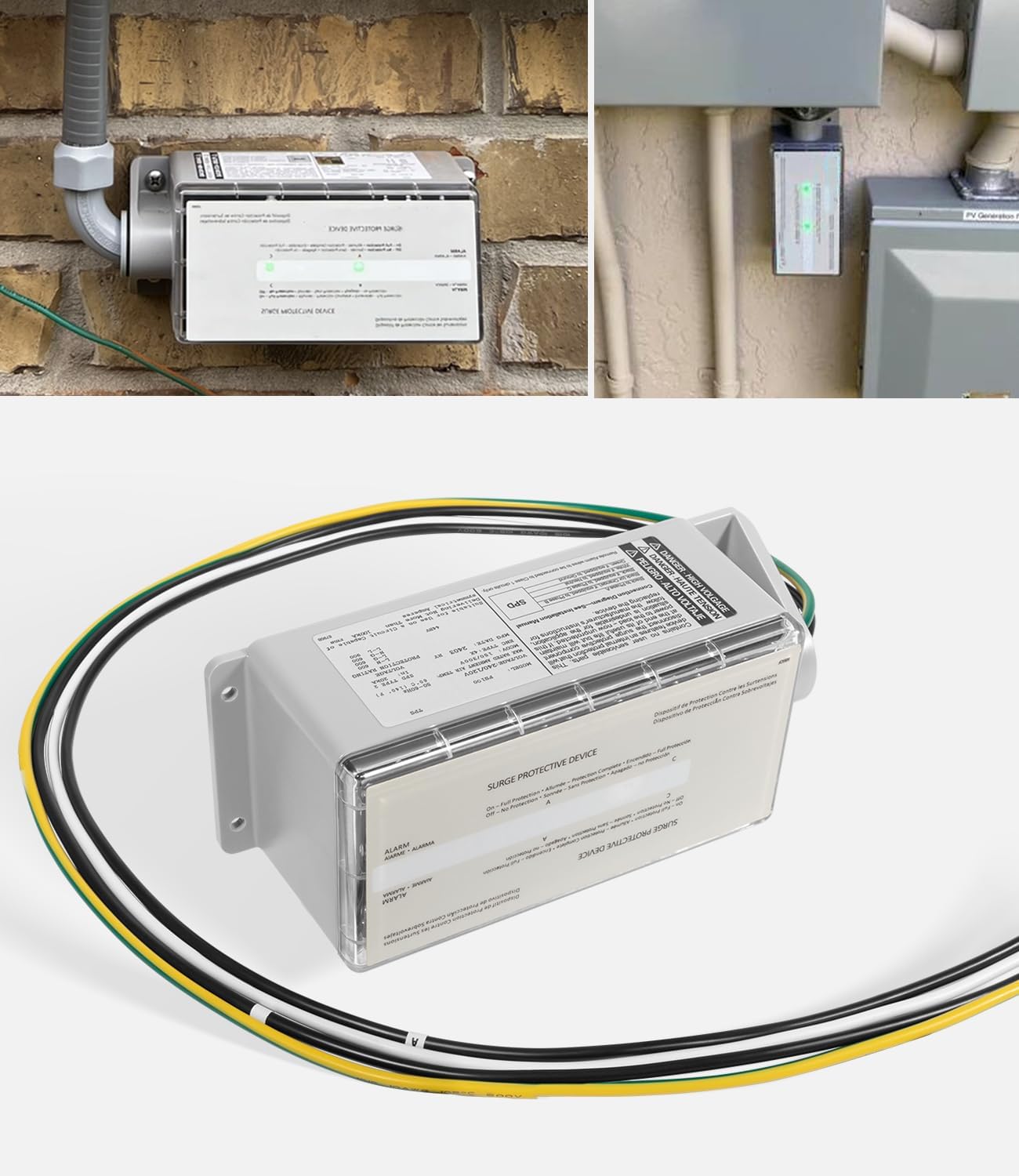 FS100 Surge Protection Device, Whole House Surge Protector Rated for 100,000 Amps for 120/240V Load Center & Breakers, Fit for Siemens Electric Box, Protects Smart Appliances, Indoor/Outdoor Use
