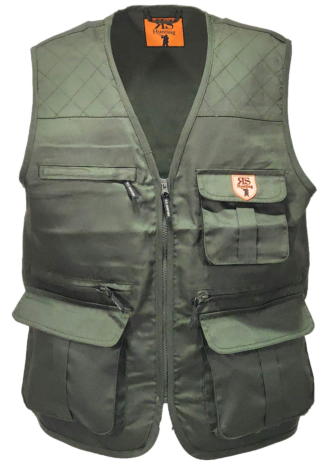 Fratelli ditalia gilet de pêche multi-poches, vert, bleu et camouflage, taille S à 5XL, en coton doublé, poche intérieure avec fermeture éclair, utile pour chasse, pêche, airsoft, temps libre