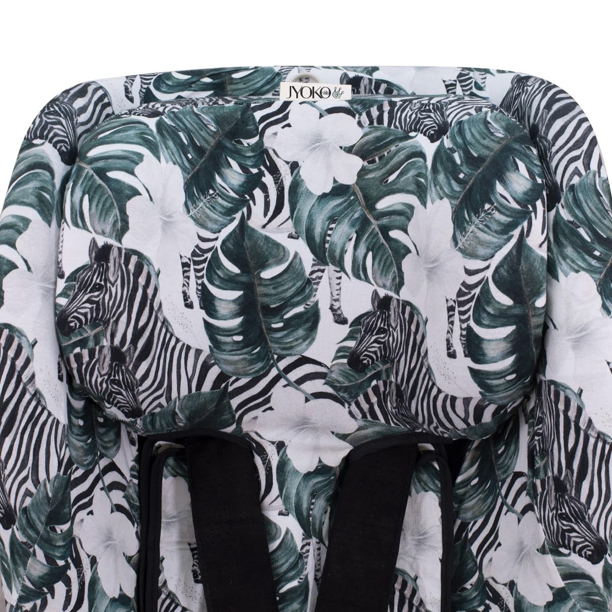 JYOKO Kids Funda de algodón para Silla de Coche Compatible con Joie I-Anchor Advance (Zebra)