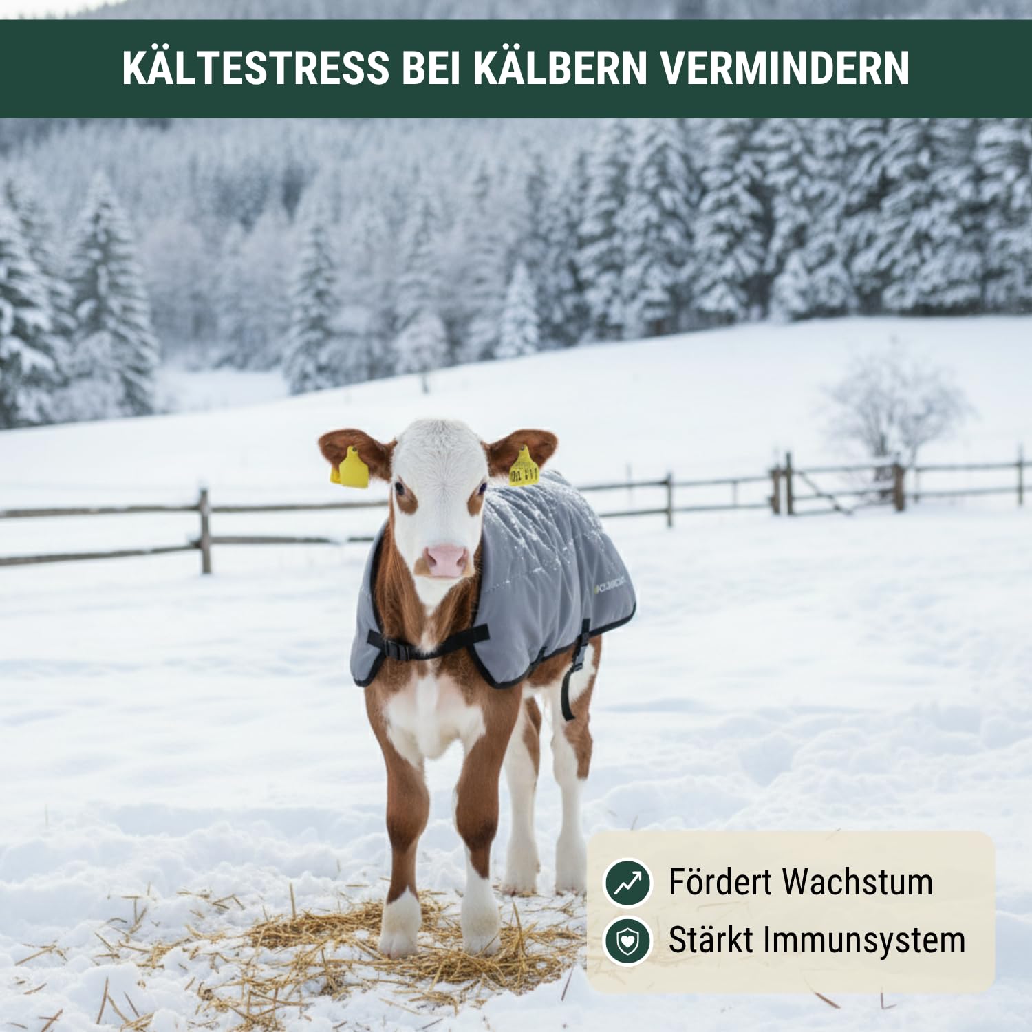 Agrarzone Klasyczny koc dla cieląt, 80 cm, koc termiczny dla cieląt, chroni przed stresem zimnem, wyjątkowo odporny na rozdarcie, Ripstopp, przytulny, koc wiklinowy do utrzymania ciepła