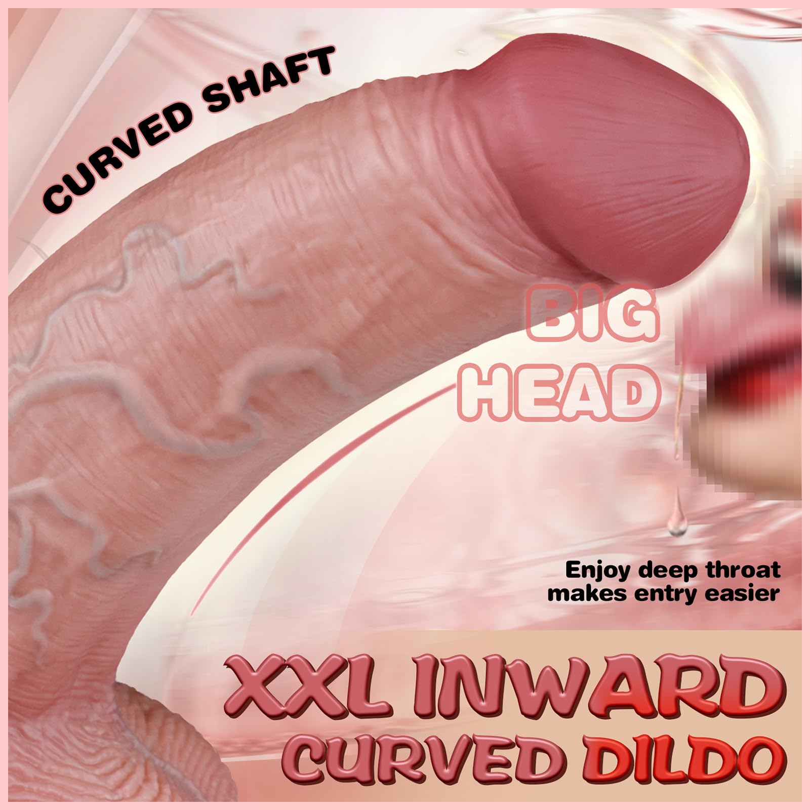 10 Inch Thick Dragon Dildo, 2.68" Diameter Huge Silicone Monster Cock with Strong Suction Cup, Girthy Realistic Fantasy Dildo for Women & Men, G-Spot Stimulation: 12 inches