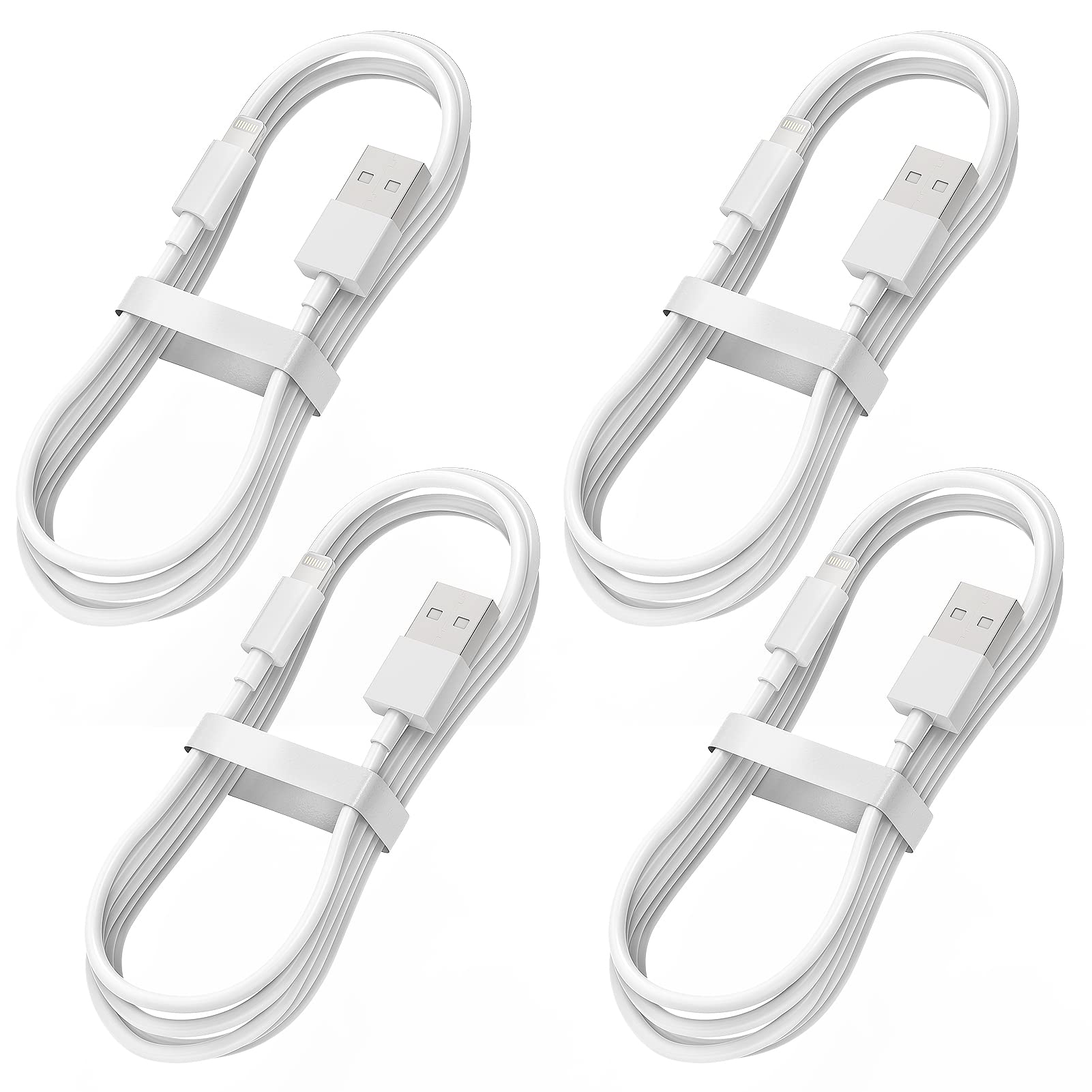 AFQ [ Apple MFi Certified ] iPhone Charger 3ft,4Pack Lightning Cable 3Foot,Fast Apple Charging Cable Cord for iPhone 13/12/11 Pro/11/XS MAX/XR/8/7/6s/6/5S/SE iPad/Air Original