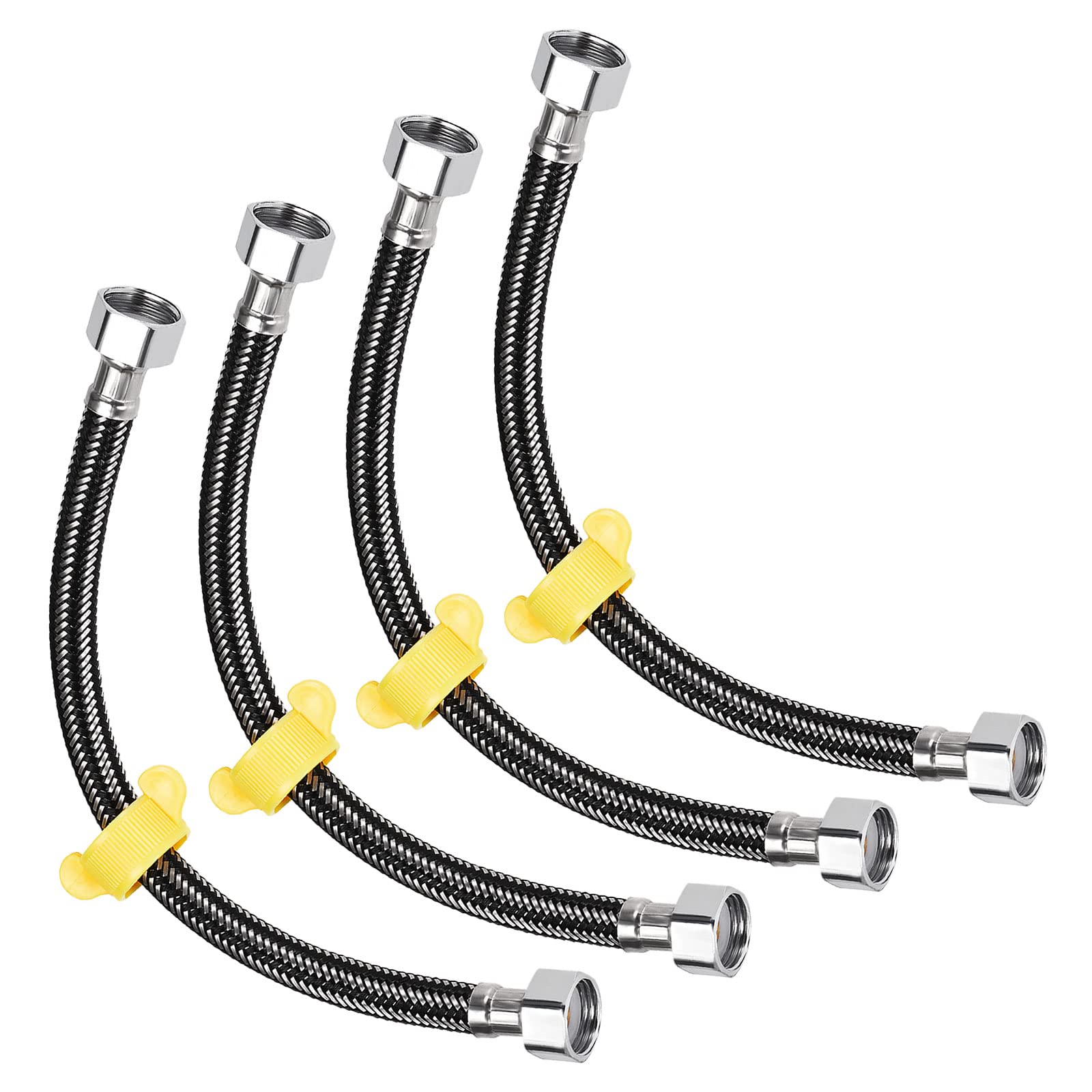 METALLIXITY Faucet Supply Line Connector (300mm/12) 4Pcs