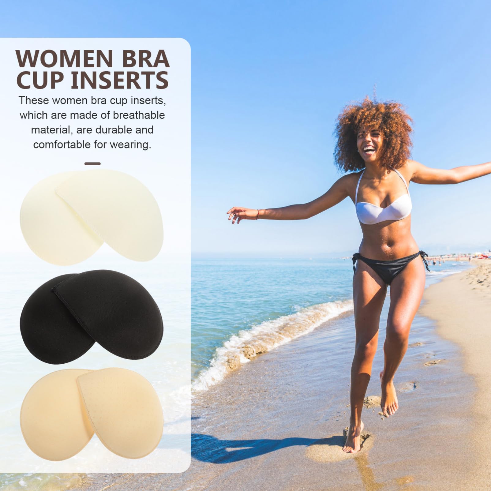 LIFKOME Lactancia De Lactancia Cinta De De Fútbol Almohadillas Reutilizables Inserto De Copas De Traje De Baño Cojines Sujetador Esponja