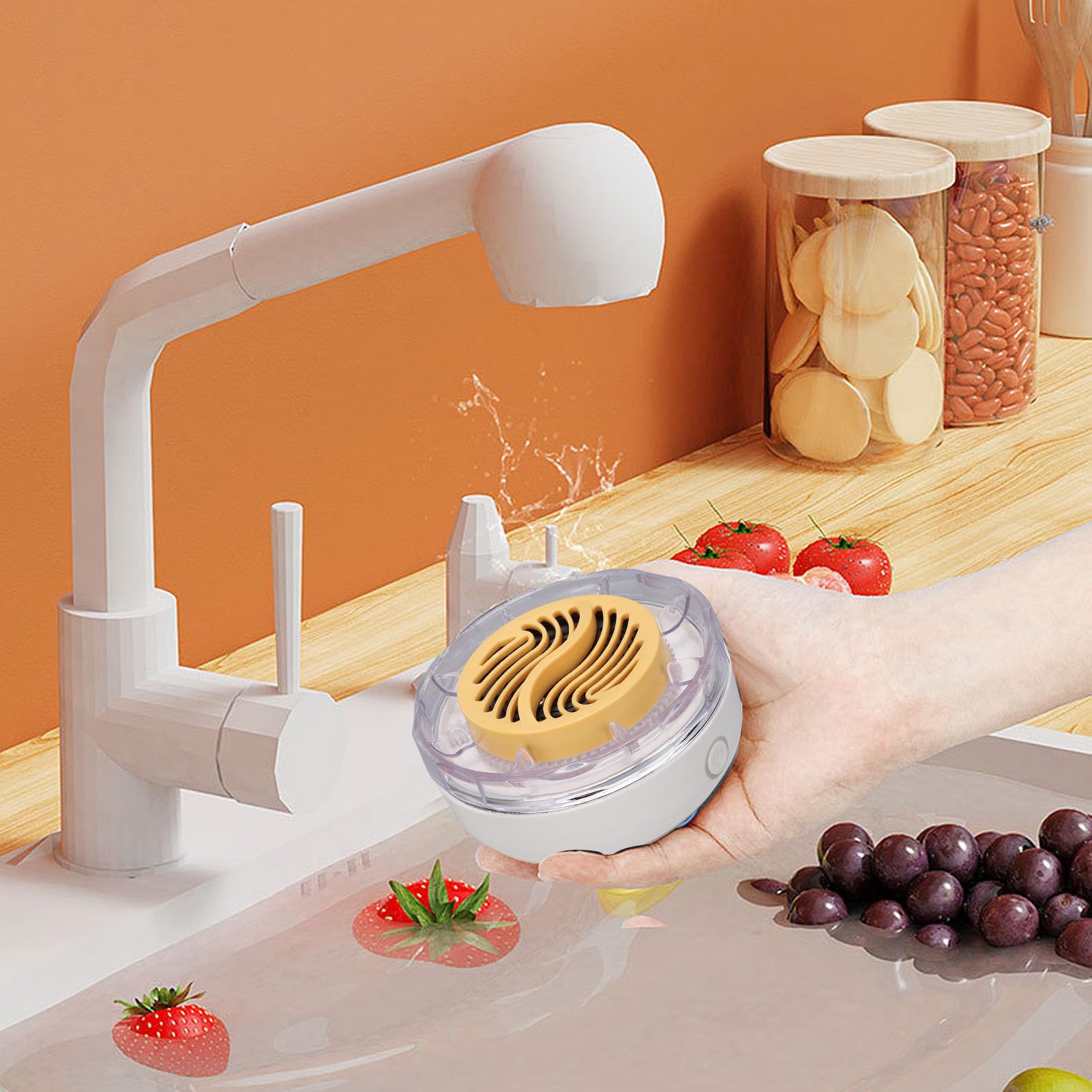 Machine à Laver Les Fruits et Légumes électrique Portable Interface de Type C Dispositif de Nettoyage des Fruits Laveuse Légumes sans Fil pour Une Utilisation en Déplacement