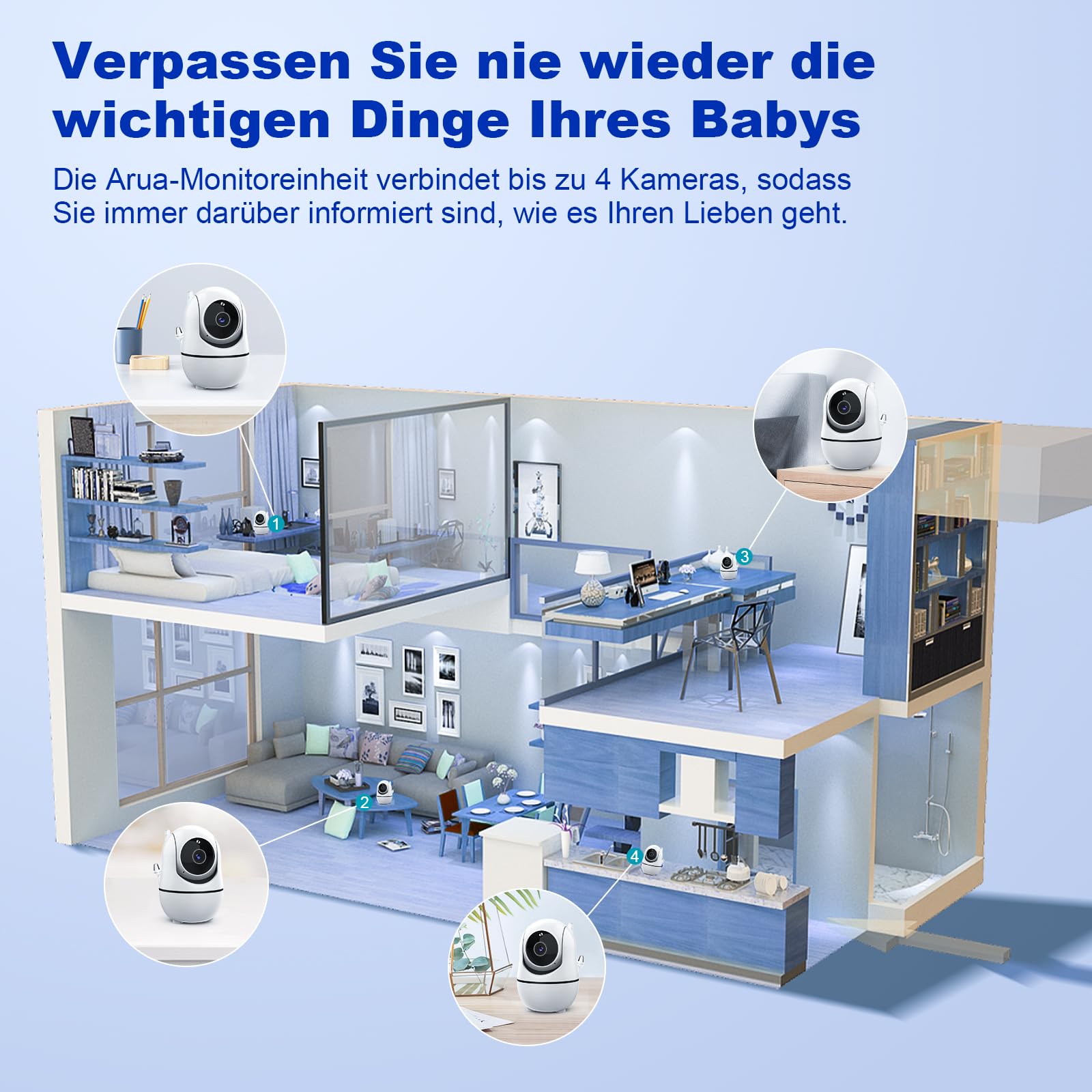 Monitor Babysense 2-in-1 - Video E Movimento Respiratorio, Schermo 2.4", Allarmi Tempo Reale - Foto 7