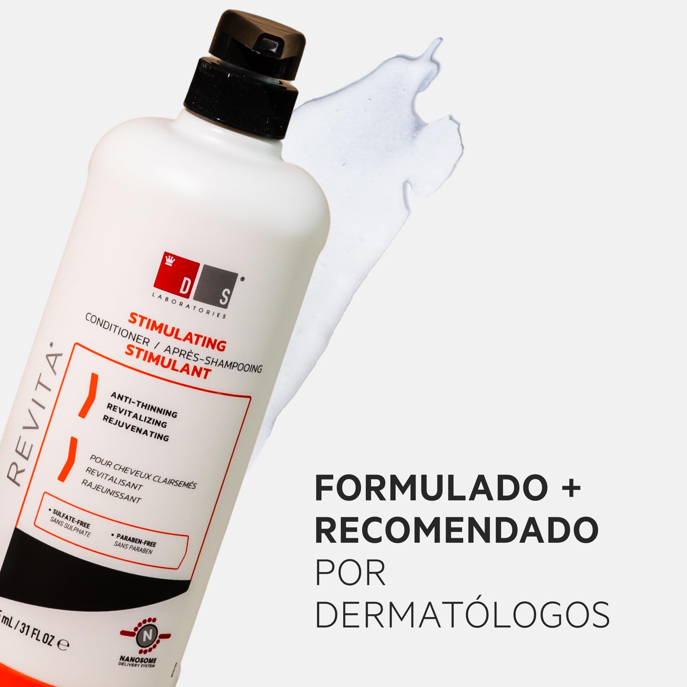 DS Laboratories - Revita odżywka do włosów osłabionych 925 ml, stymuluje wzrost włosów, wspomaga zwiększenie objętości włosów, gęstość i wzmacnia skórę głowy