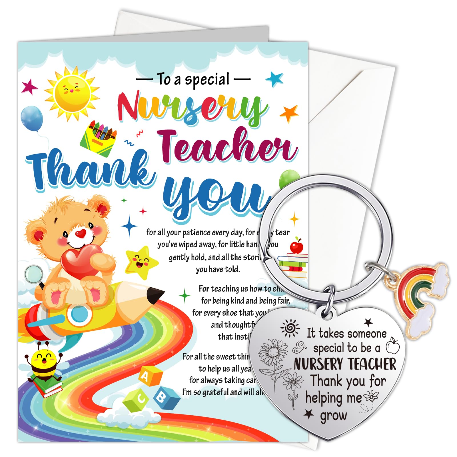 HOWAF Nursery Teacher Gifts, Nursery Teacher Card