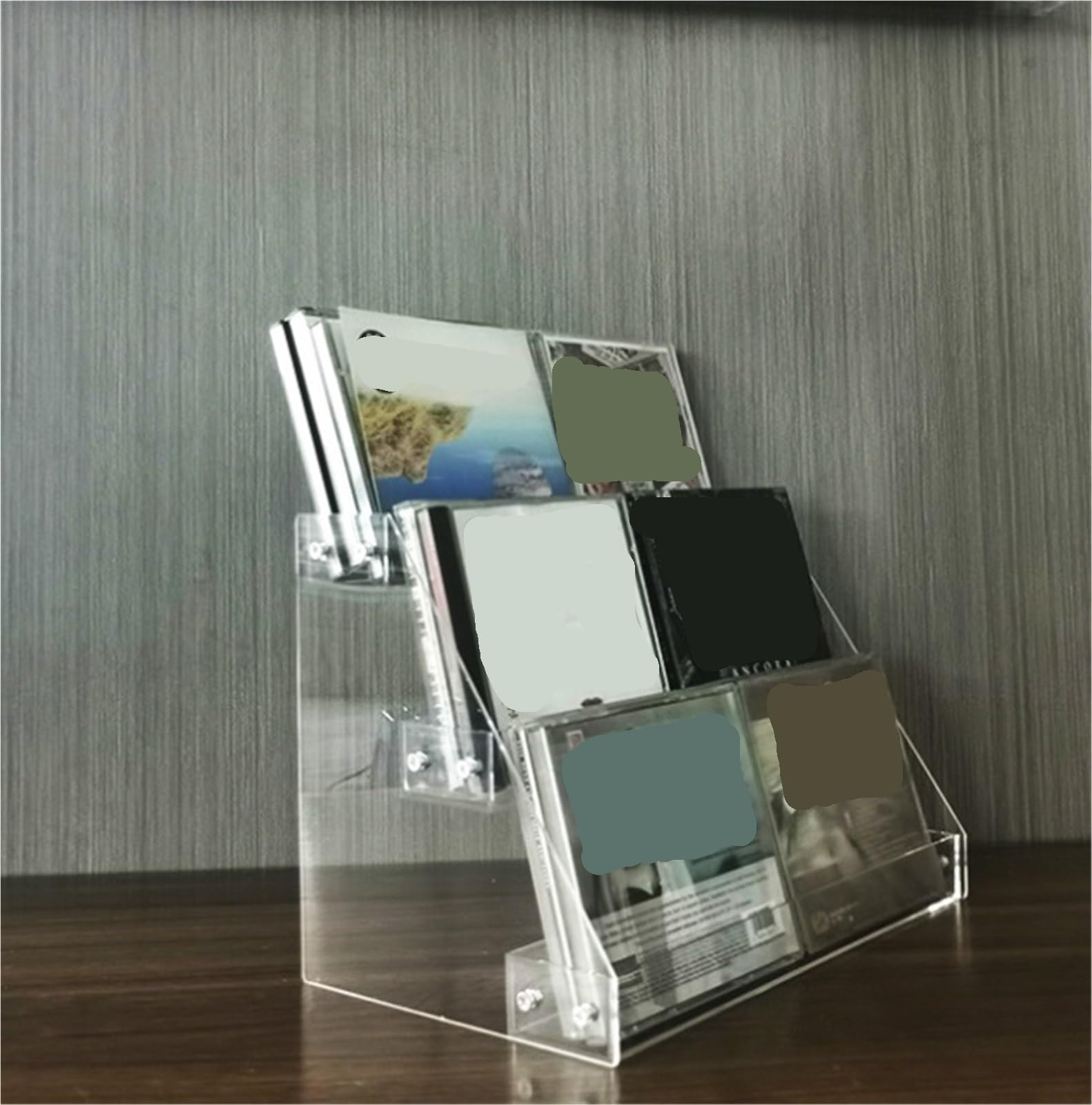 Schallplattenständer 3-Tier Acryl CD Lagerung Rack Tabletop Compact Disc Jewel Case Halter For Büro Schreibtisch Organizer
