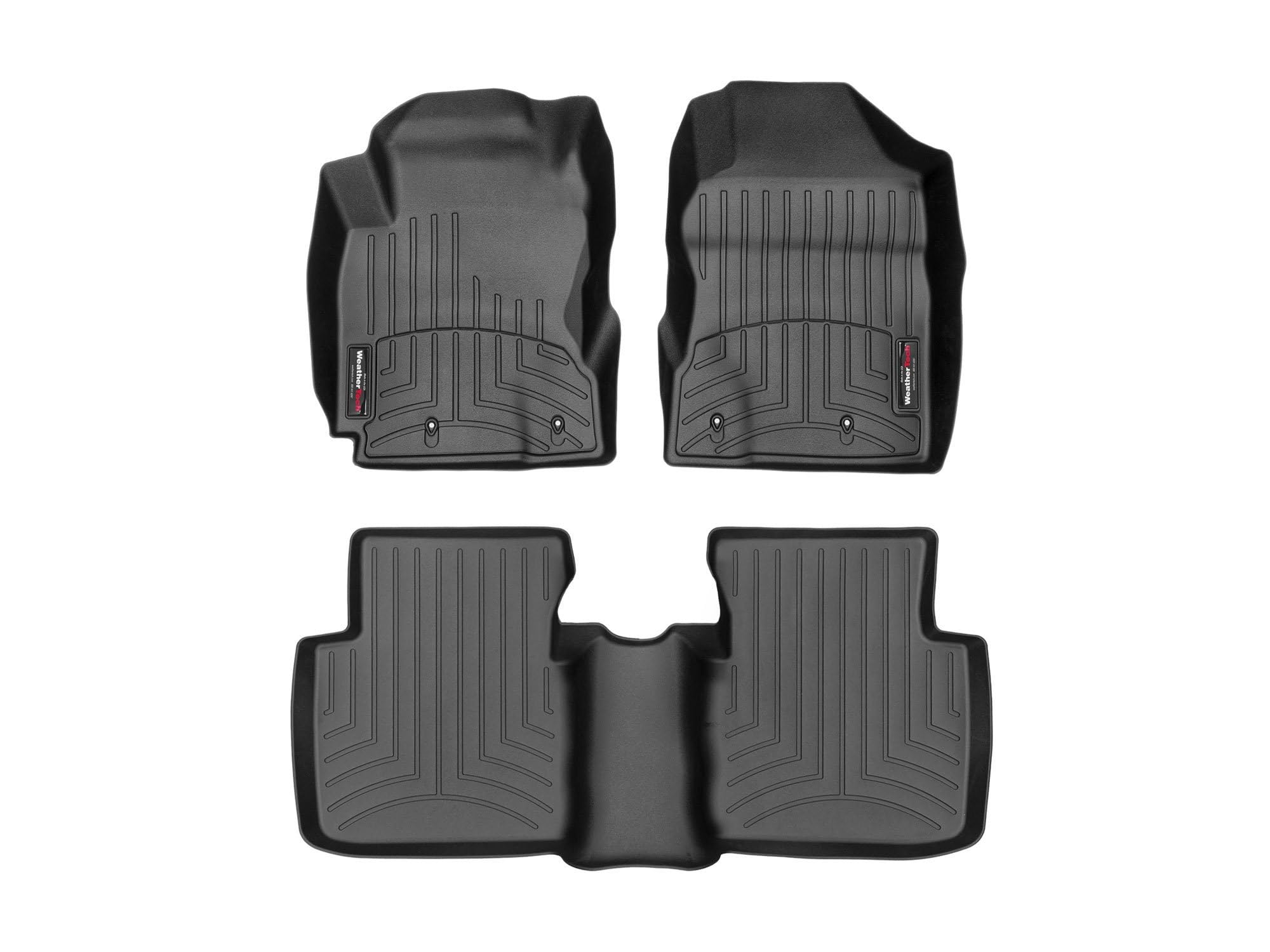 WeatherTech Custom Fit FloorLiners for Scion xB - 1st & 2nd Row (441195-1-2), Black