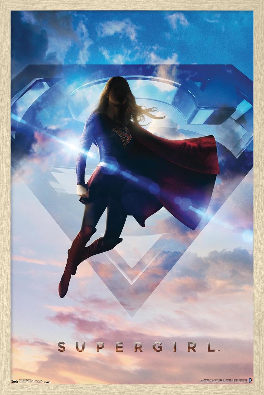 Trends International DC Comics TV - Supergirl - Season 1 Wall Poster, 14.725" x 22.375", Barnwood Framed Version