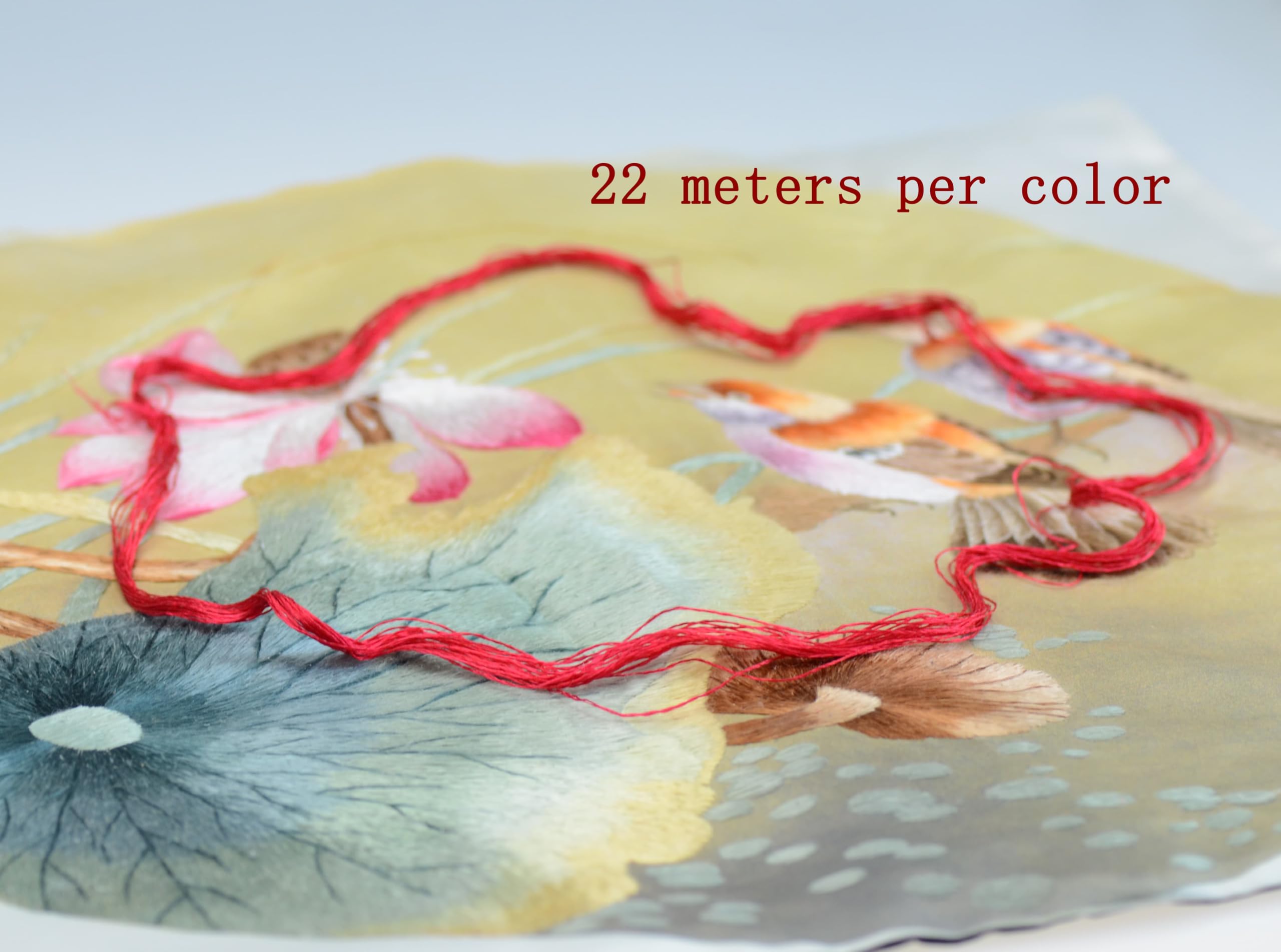 4 Skeins Mulberry Silk Floss Embroidery Thread Floss-Cross Stitch Threads China Silk Woven Jewelry Threads DIY Sewing Kits (13)