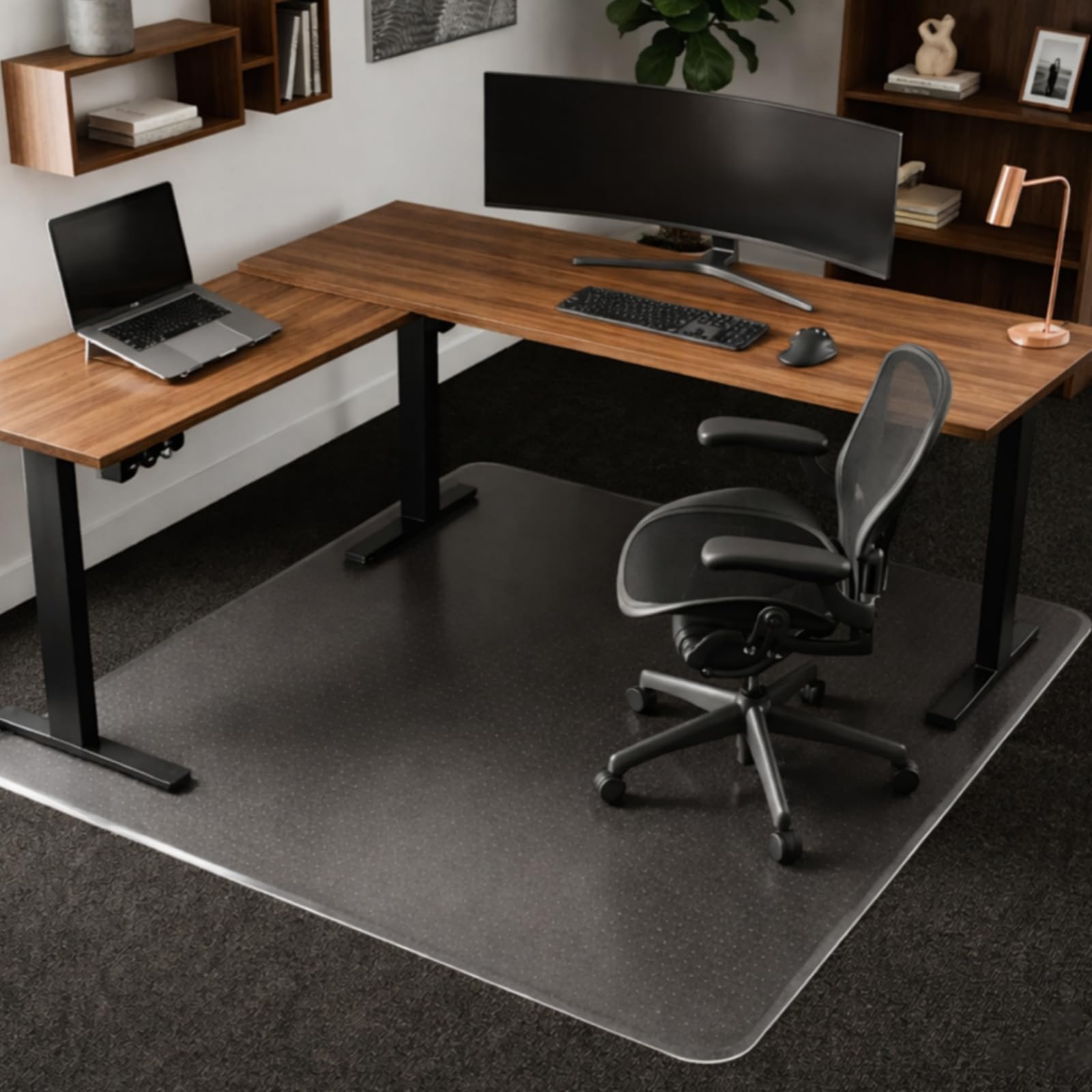 Chair Mat for Carpet YOOMAYA 46 x 60 Office Chair Mat for Carpeted Floors Easy Gliding Under Desk