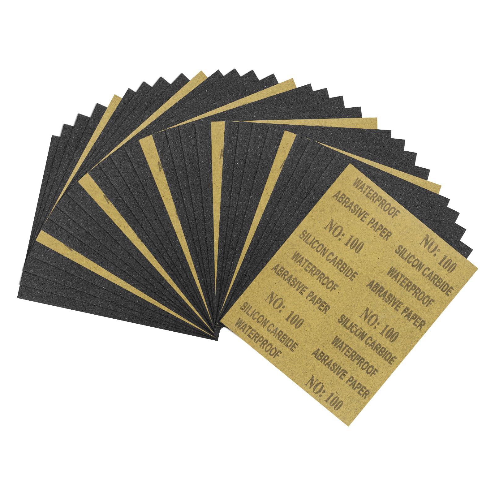 Kozelo 30Pcs Sand Papers 9x11In 100 Grit Sandpaper Sheets Silicon Carbide
