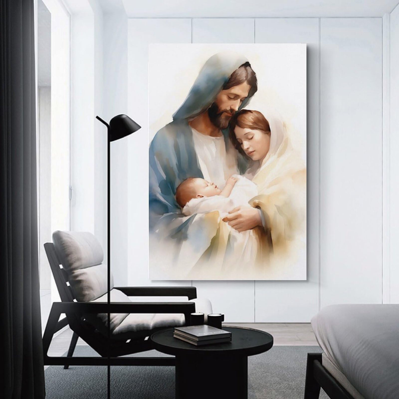 Junmoney Unframe-Style-23 Hanging Wall Art Christmas Nativity Scene Art Print, 20X30inch(50X75cm), For Gallery Wall Layouts In Home Or Office, An Easy Match For Collected Prints