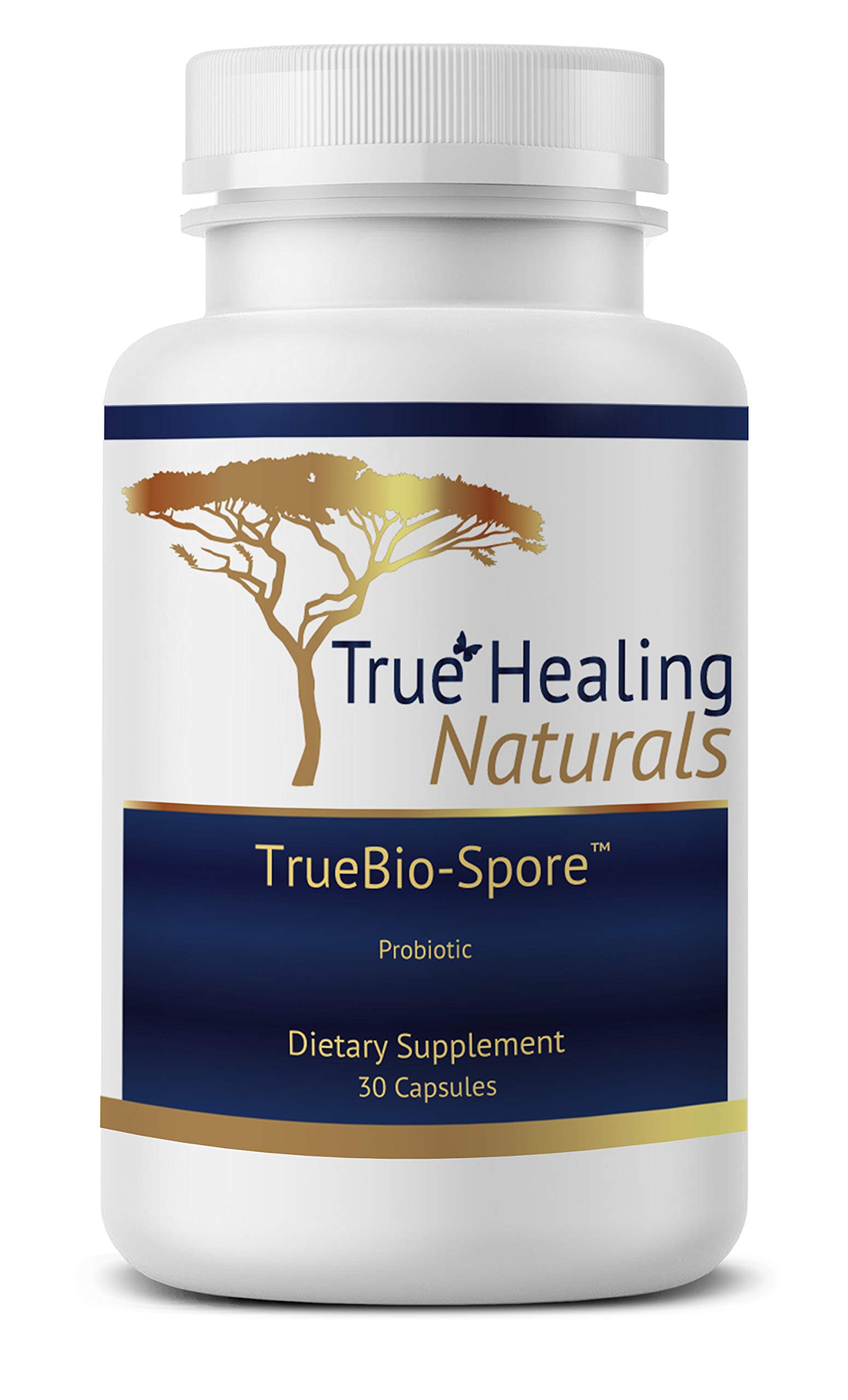 True Healing Naturals - TrueBio-Spore - Probiotic Supplement - Resilient and Powerful with 50 Billion CFU of Probiotic - 30 Capsules