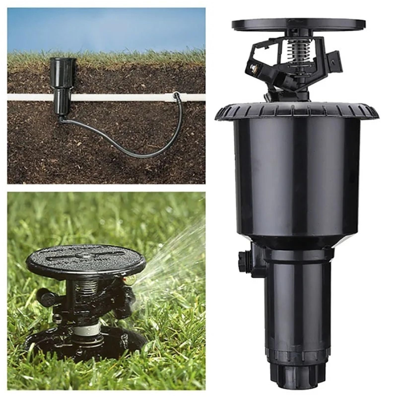 Irrigatore Da Giardino Con Testa Di Spruzzo Pop-up 1/2 Pollice E 3/4 Pollici Rotazione Automatica per il giardino