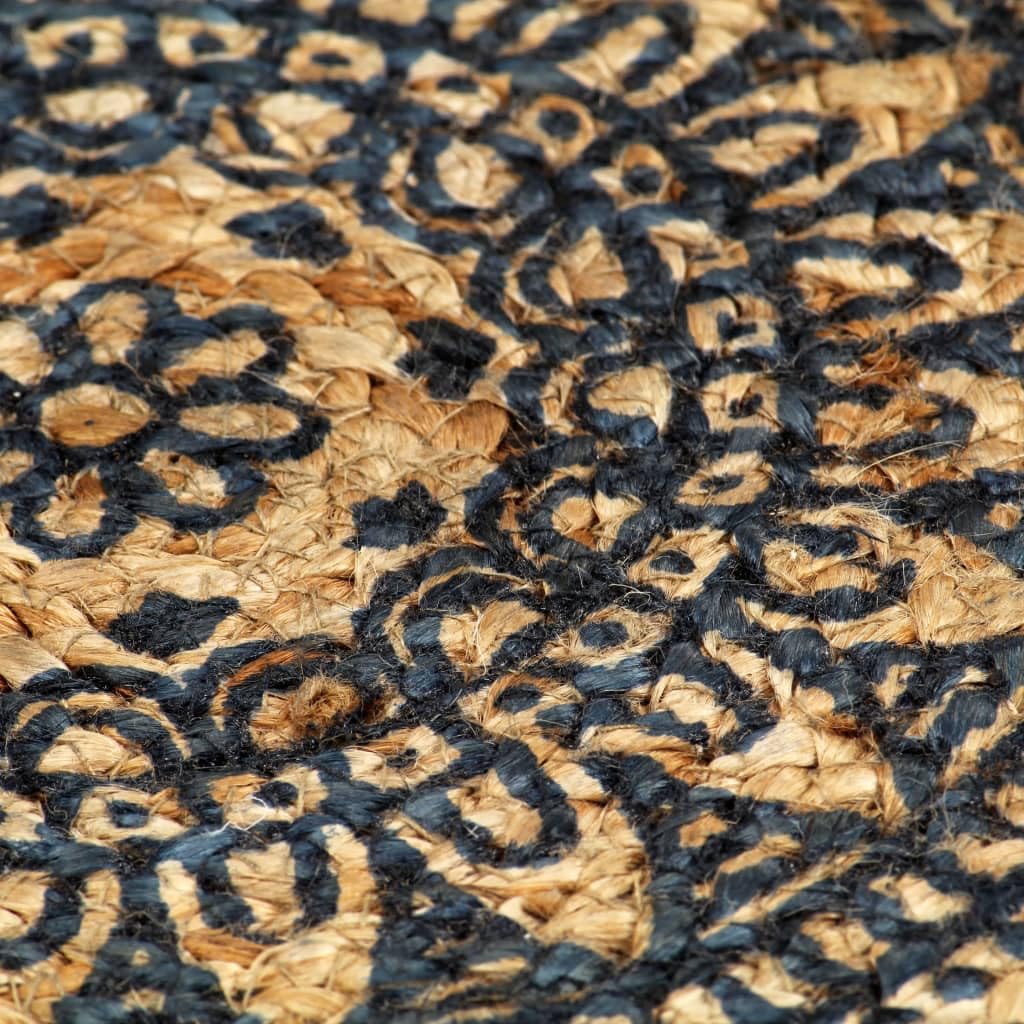 Lot de 6 sets de table ronds en jute tressés à la main, bleu foncé, 38 cm, pour table à manger, matériau naturel résistant, accessoire de table unique, facile d'entretien