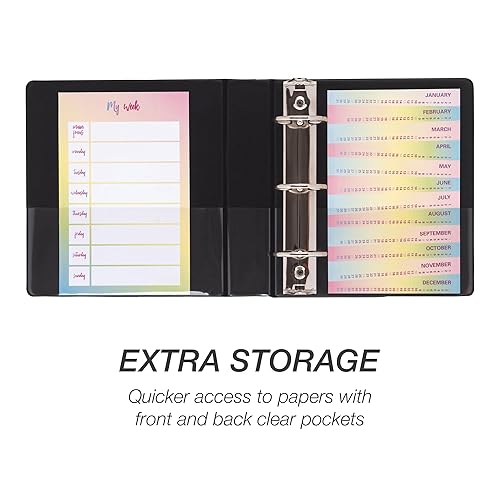 Vista 12 de Samsill carpeta con 3 anillos de 1"., Blanco