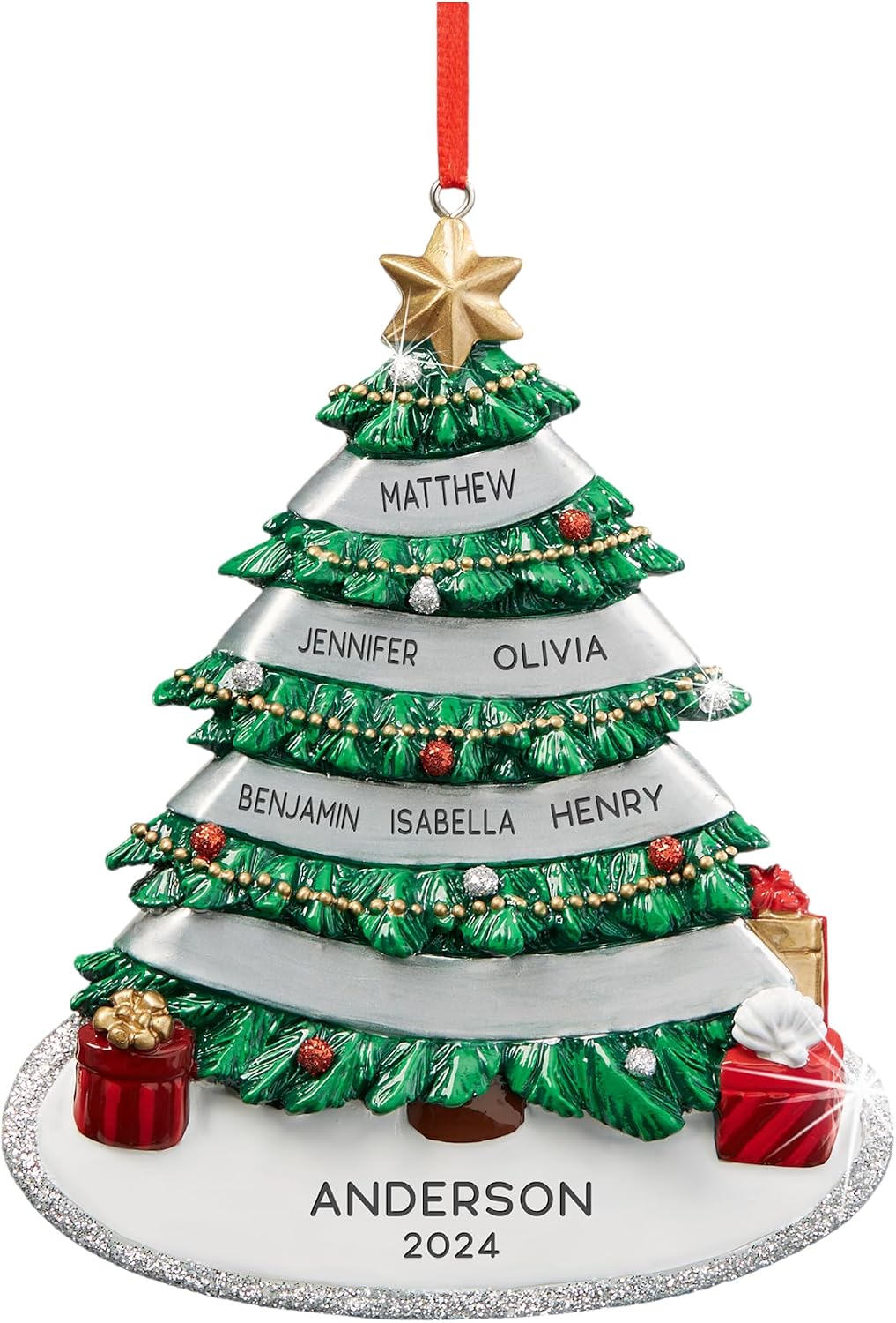 Personalization Universe Our Family Tree Personalized Christmas Ornament