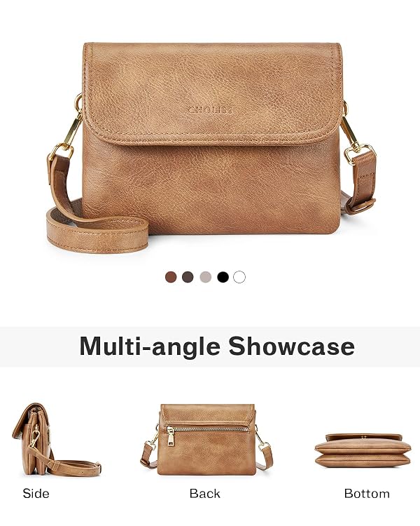 CHOLISS Small Crossbody Bags for Women, Vegan Leather Cell Phone Purse, Mini Travel Purse with Adjustable Strap Womens Gifts by CHOLISS - Used condition - Image 6