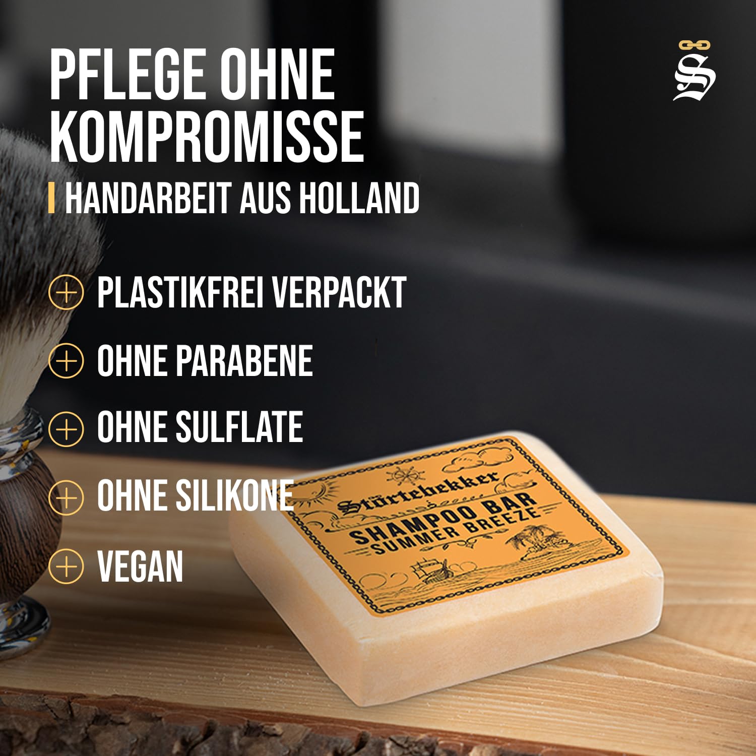 Störtebekker® Premium Shampoo Bar Summer Breeze Bergamotte (6x) - Festes Shampoo Herren & Damen - 3in1 Duschseife Männer für Haare, Kopfhaut & Bart - Feuchtigkeitsshampoo - vegan, handmade - 6x100g
