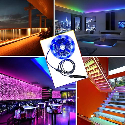 Miniatura 5 de FSJEE Kit de cable de extensión LED RGB de 4 pines, incluye 2 cables de extensión de 3.3 pies, 2 x 6.6 pies y 1 x 16.4 pies de largo para tira LED