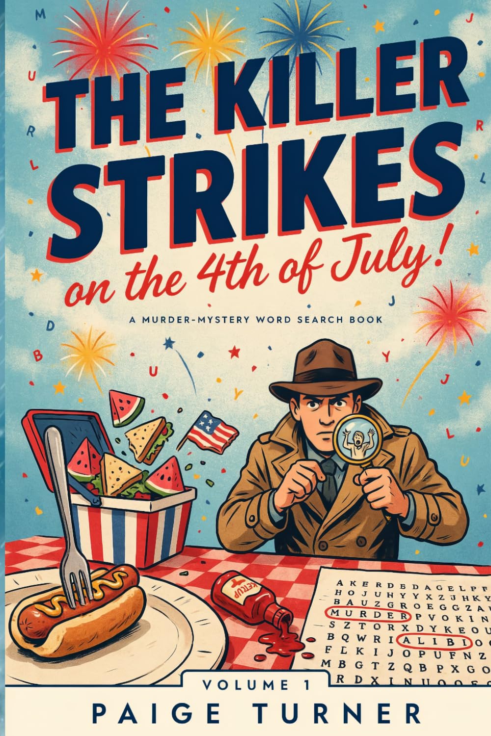 The Killer Strikes on the 4th of July!: 100+ Murder Mystery Word Search Cases to Solve