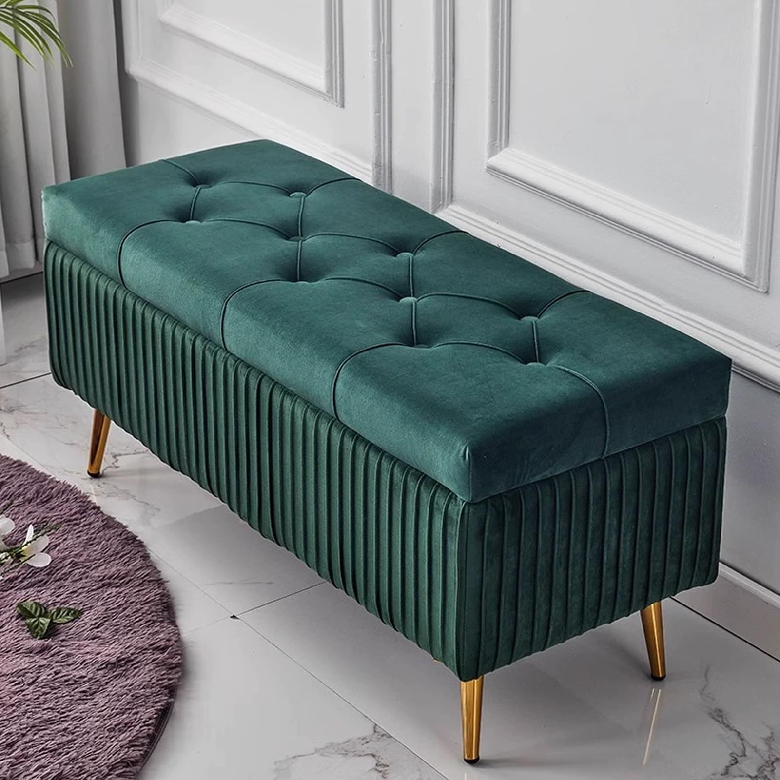 Moderno salvaspazio pouf, Panca contenitore con seduta, panca camera da letto Imbottito, panca contenitore ingresso con scarpiera, panca fondo letto matrimoniale, cassapanca contenitore da interno.