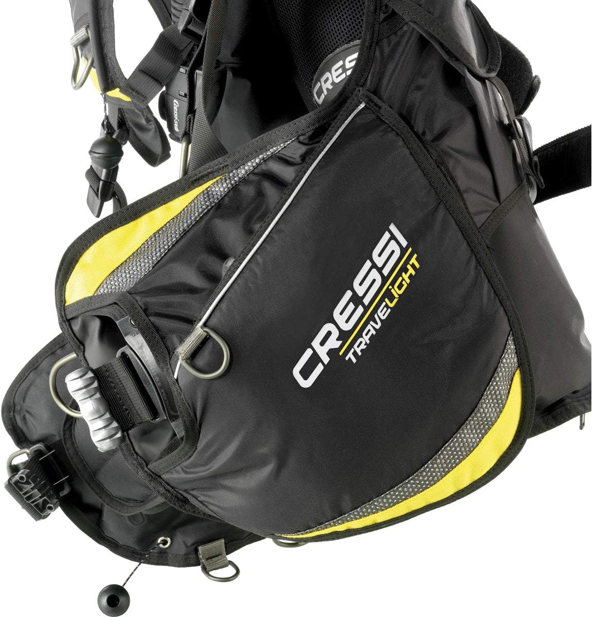Cressi Light Travel Scuba Diving BCD - Completely Foldable for Saving Room- Fully Accessorised: 8 D-Rings, 2 Wide Side Pockets, 2 Rear Trim Pockets - High Lift Capacity - Travelight: designed in Italy : Sports & Outdoors