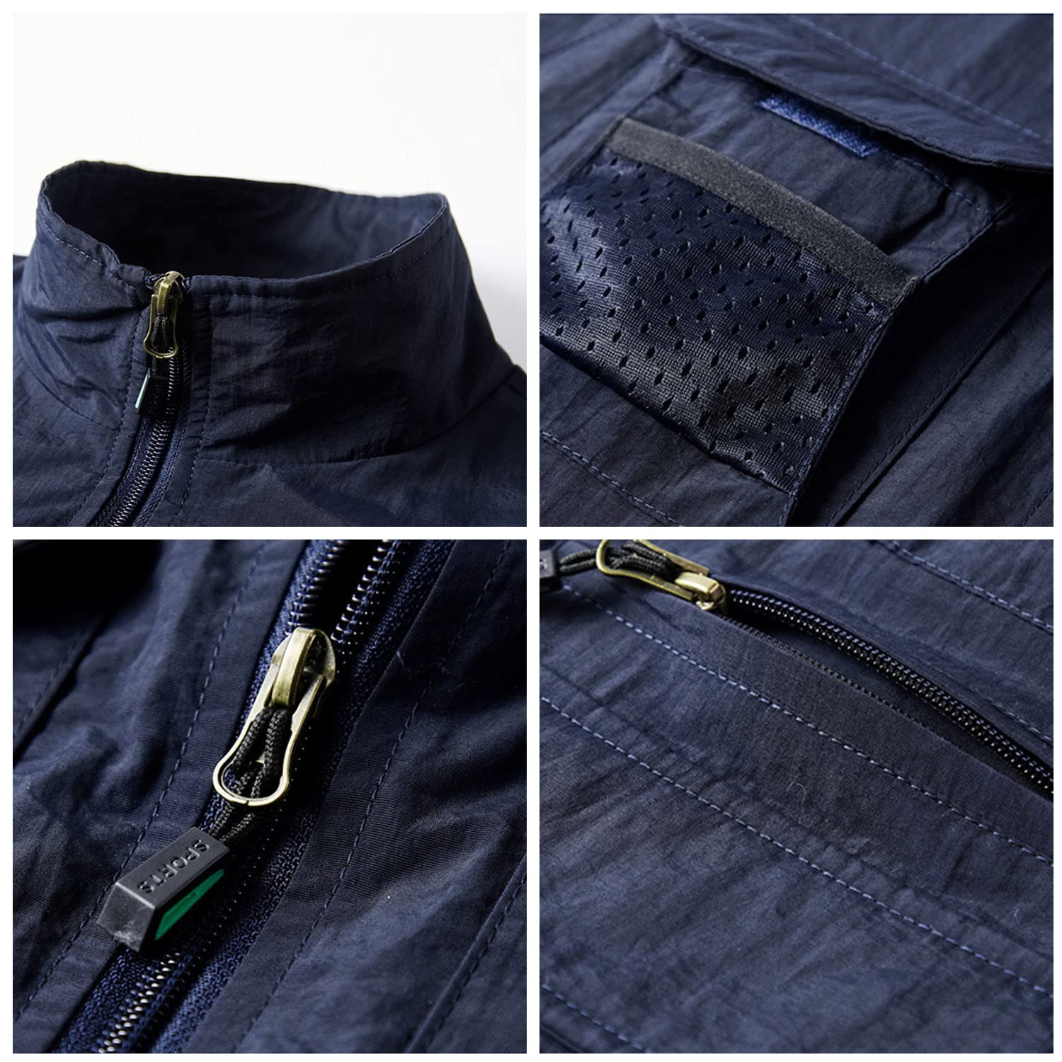 Chaleco para Hombre con Multibolsillos Sin Mangas Chaleco Deportivo para Exteriores Chaqueta Transpirable De Malla para Pesca Fotografía Senderismo Viajes
