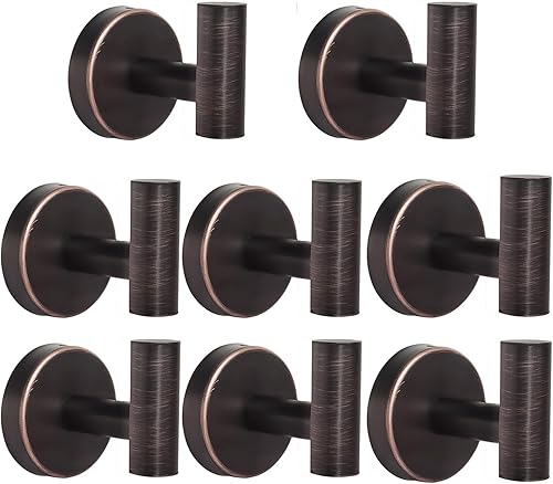 Miniatura 10 de Ganchos para toallas de baño, para bata de baño, gancho de pared negro mate, gancho de pared de acero inoxidable resistente para colgar puerta,