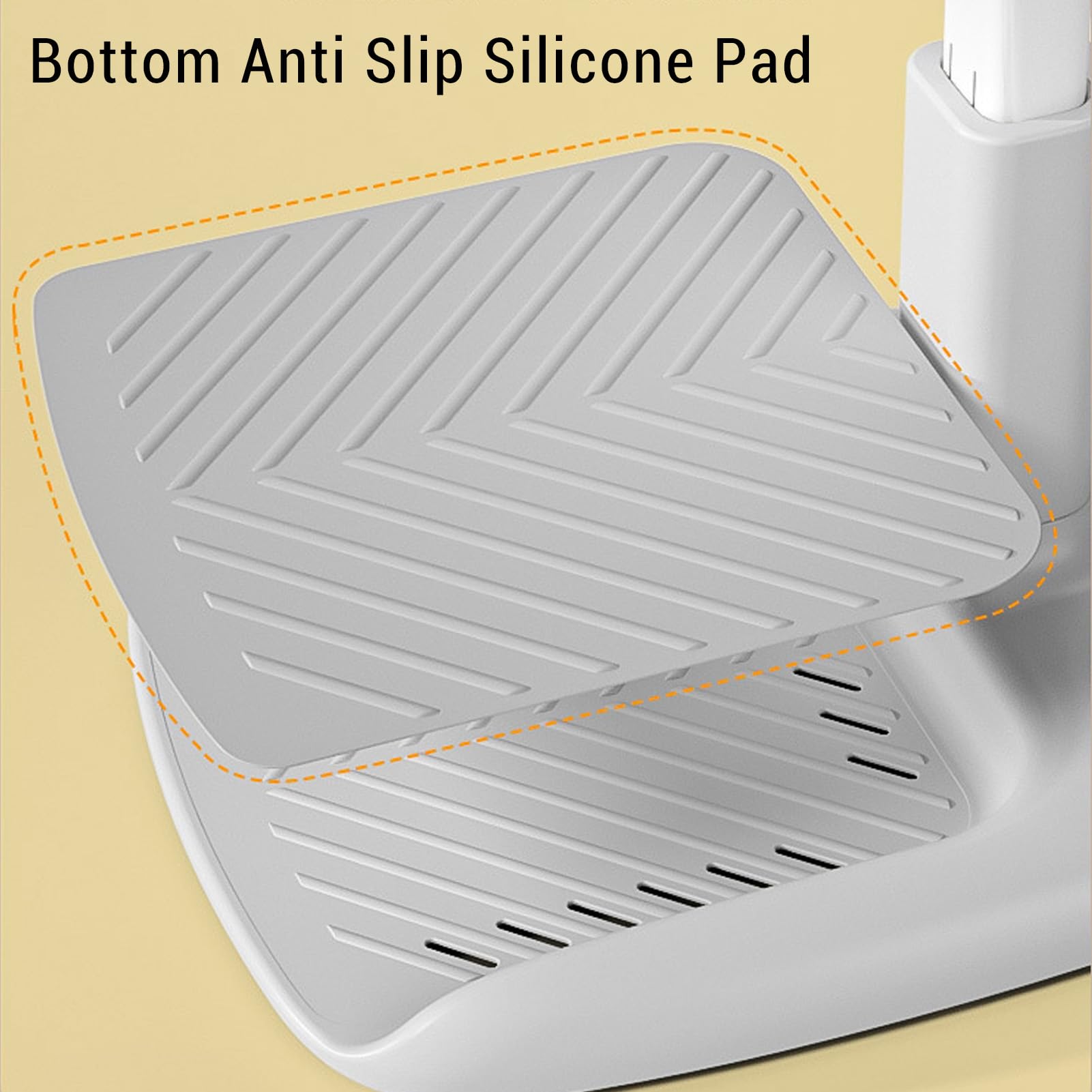 Soporte para Ducha de bebé, Soporte Antideslizante de Ajustable para Bañar a Niños Pequeños, Plástico Compacto y Plegable (Gris Blanco)