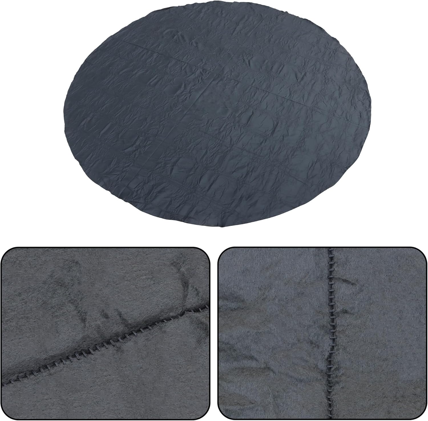 HOSTIC 18FT Round Outdoor Inflatable Hot Tub Mat Pool Liner Pad for Above Ground Pools Seamless Comfort Black