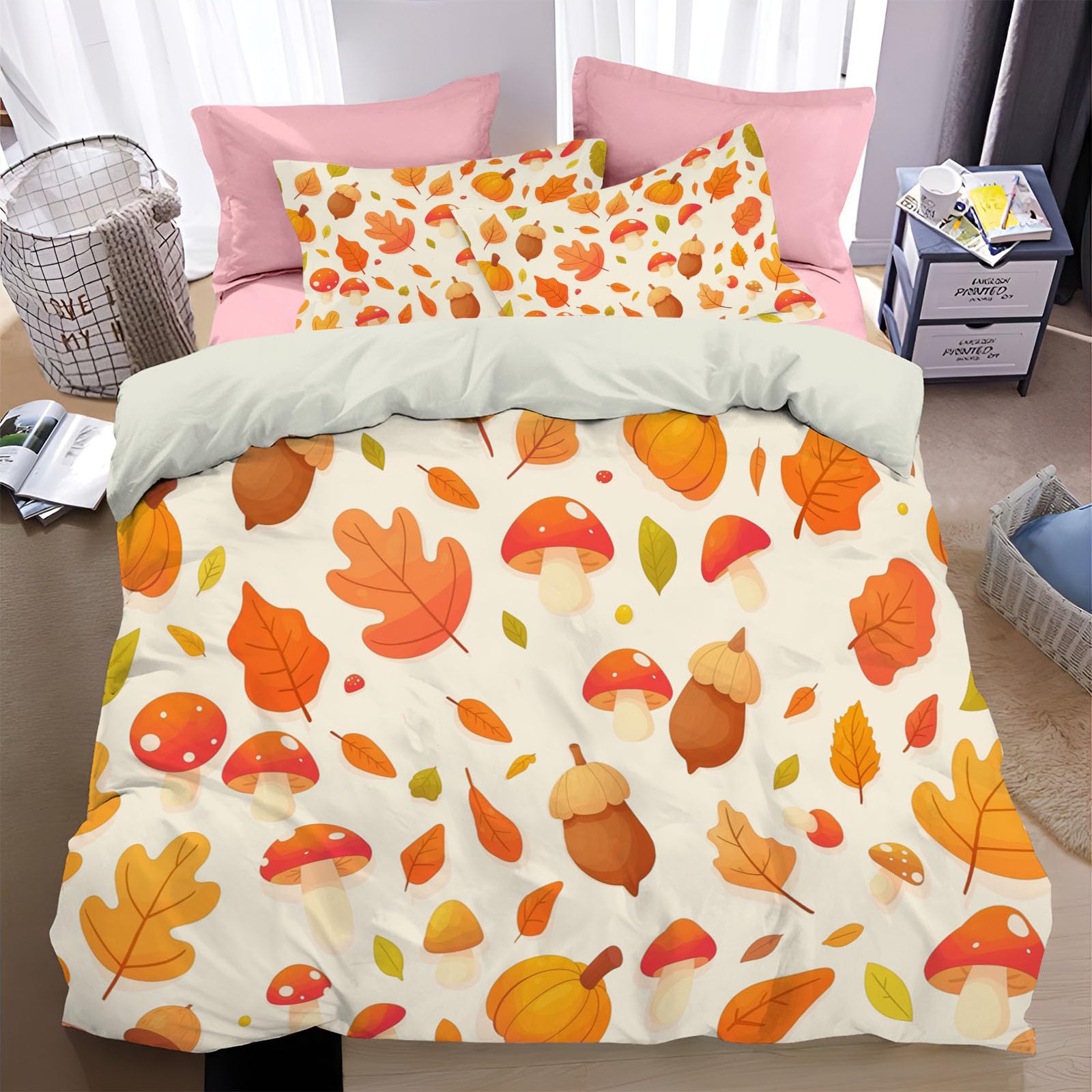 Housse de couette 240x260cm automne pour sublimer votre chambre en saison cocooning