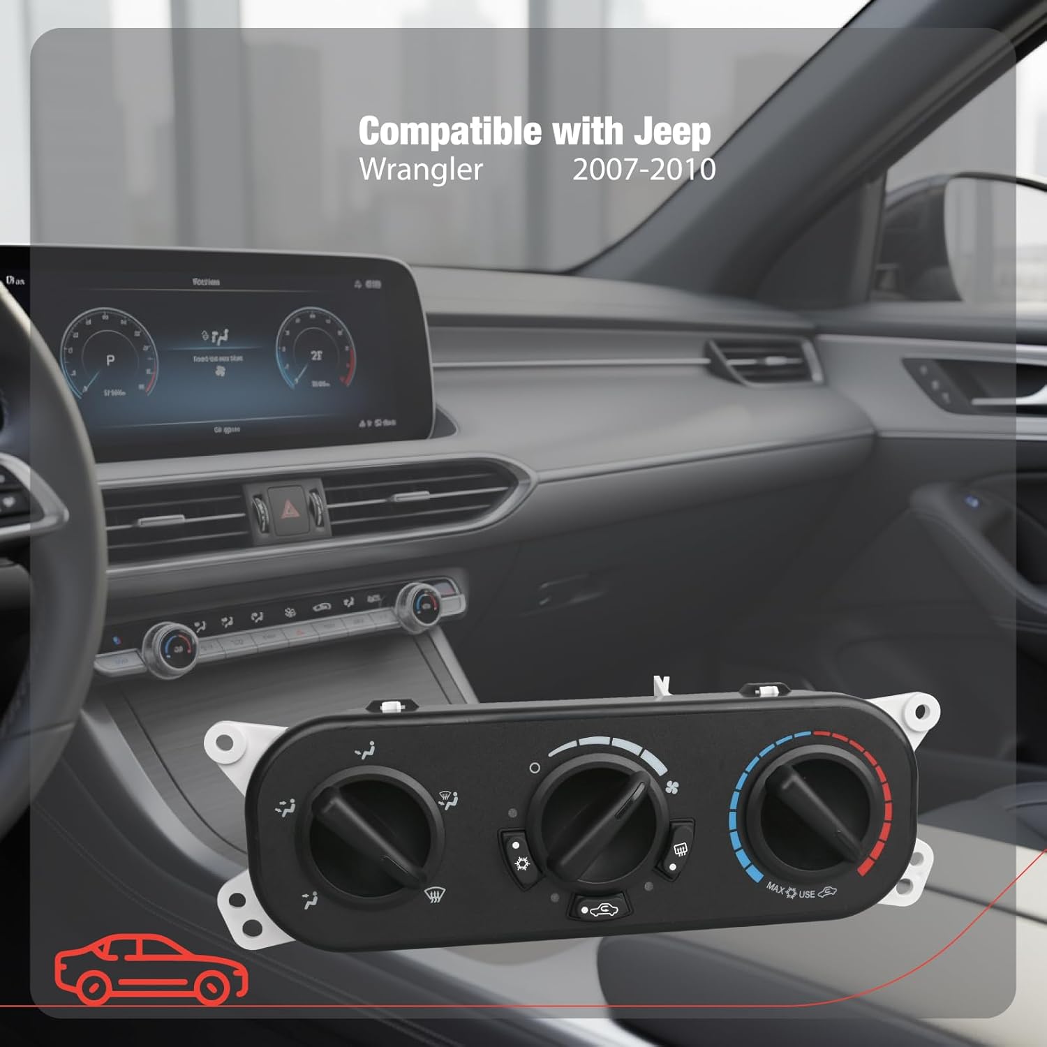 55111840AE HVAC A/C Heater Control Panel Switch Compatible with Wrangler 2007 2008 2009 2010