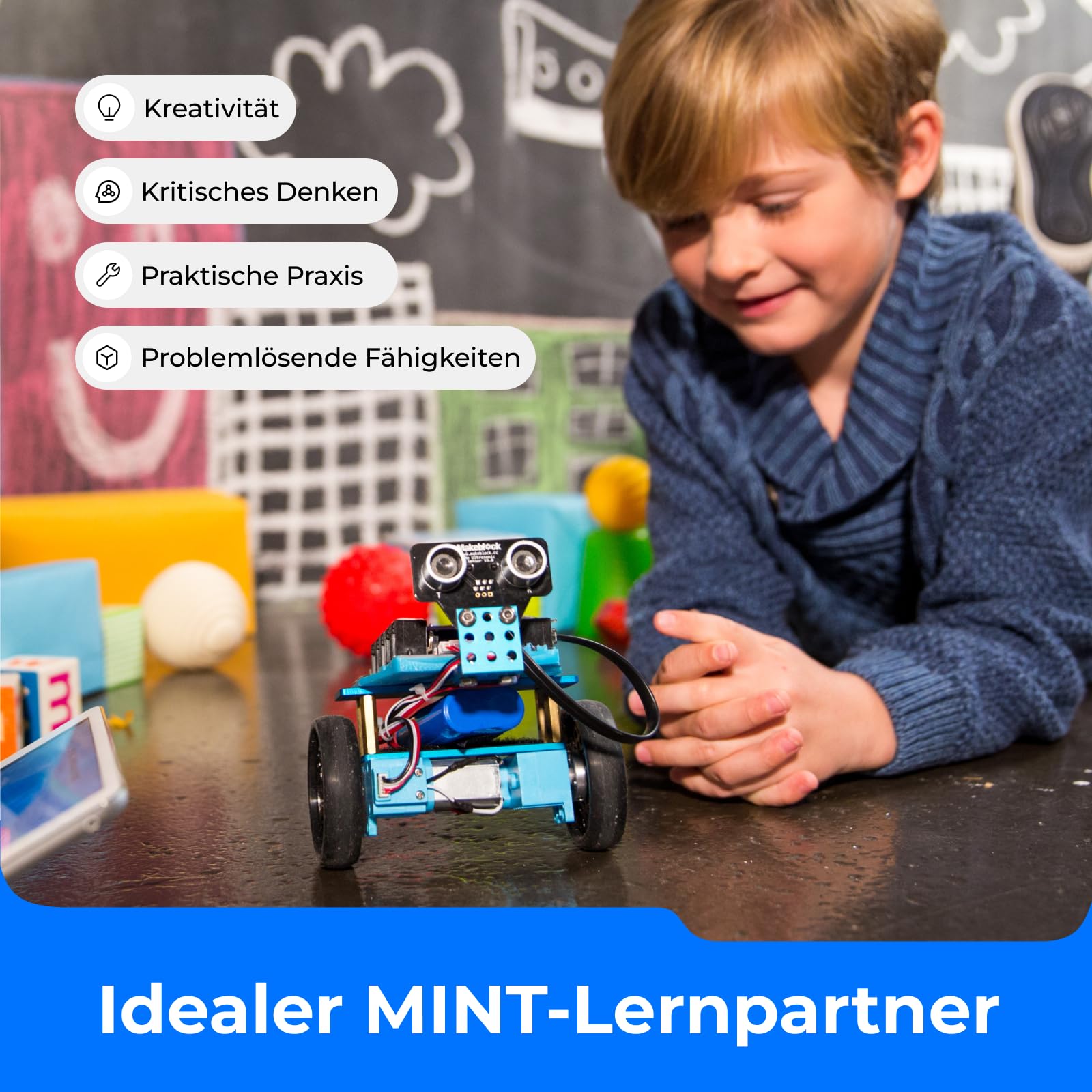 Makeblock mBot Ranger Roboter Programmierbarer 3 in 1, Roboter Bausatz für Kinder ab 8 Jahre, APP-Ferngesteuerte Roboter Kinder Spielzeug können mit Scratch/Arduino programmiert Werden