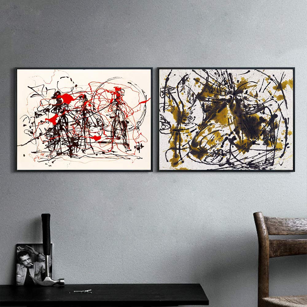 絵画2枚組 Amazon｜INVIN ART 組み合わせ絵画2板 by ジャクソン・ポロック